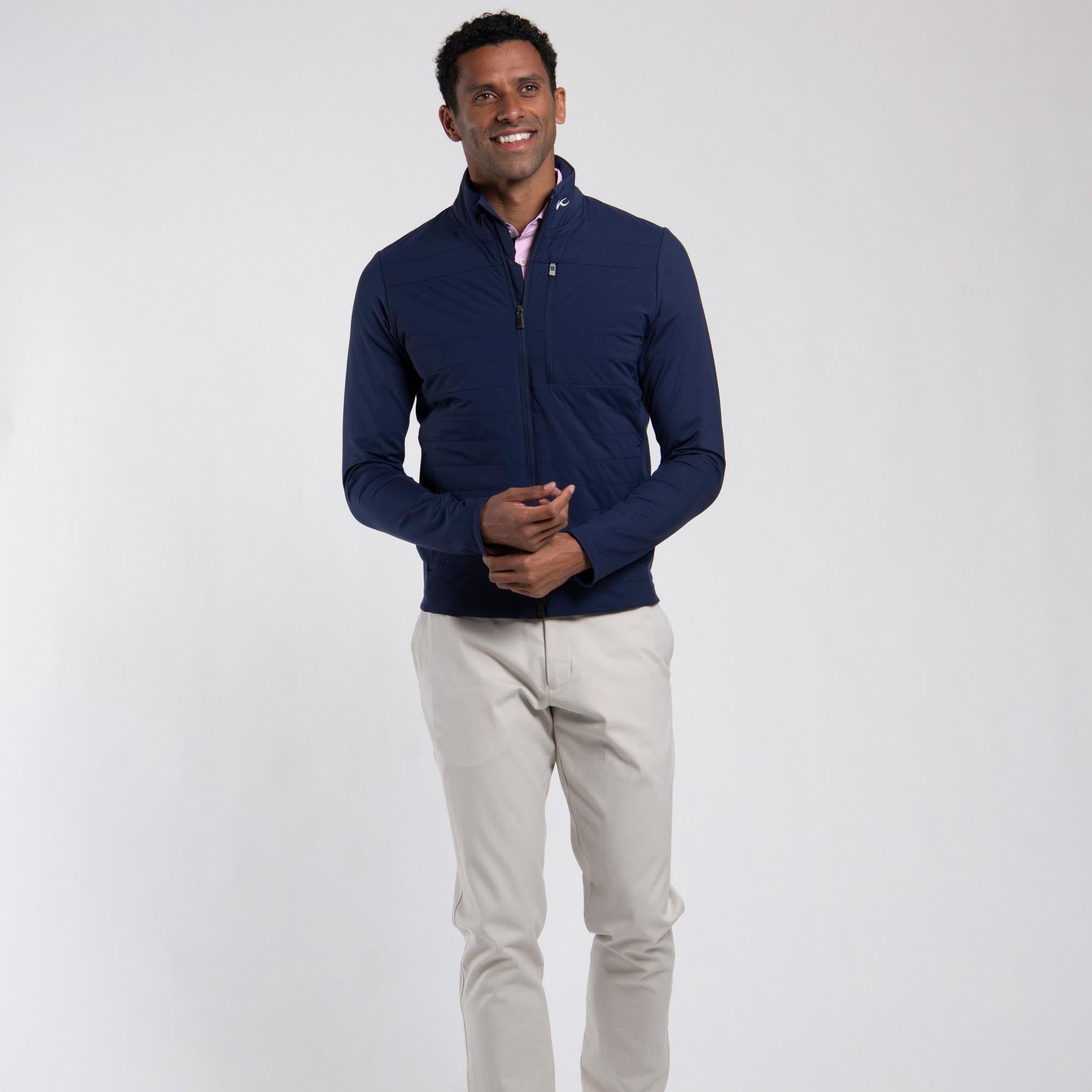 KJUS Reach Insulated Mens Golf Jacket Atlanta Blue