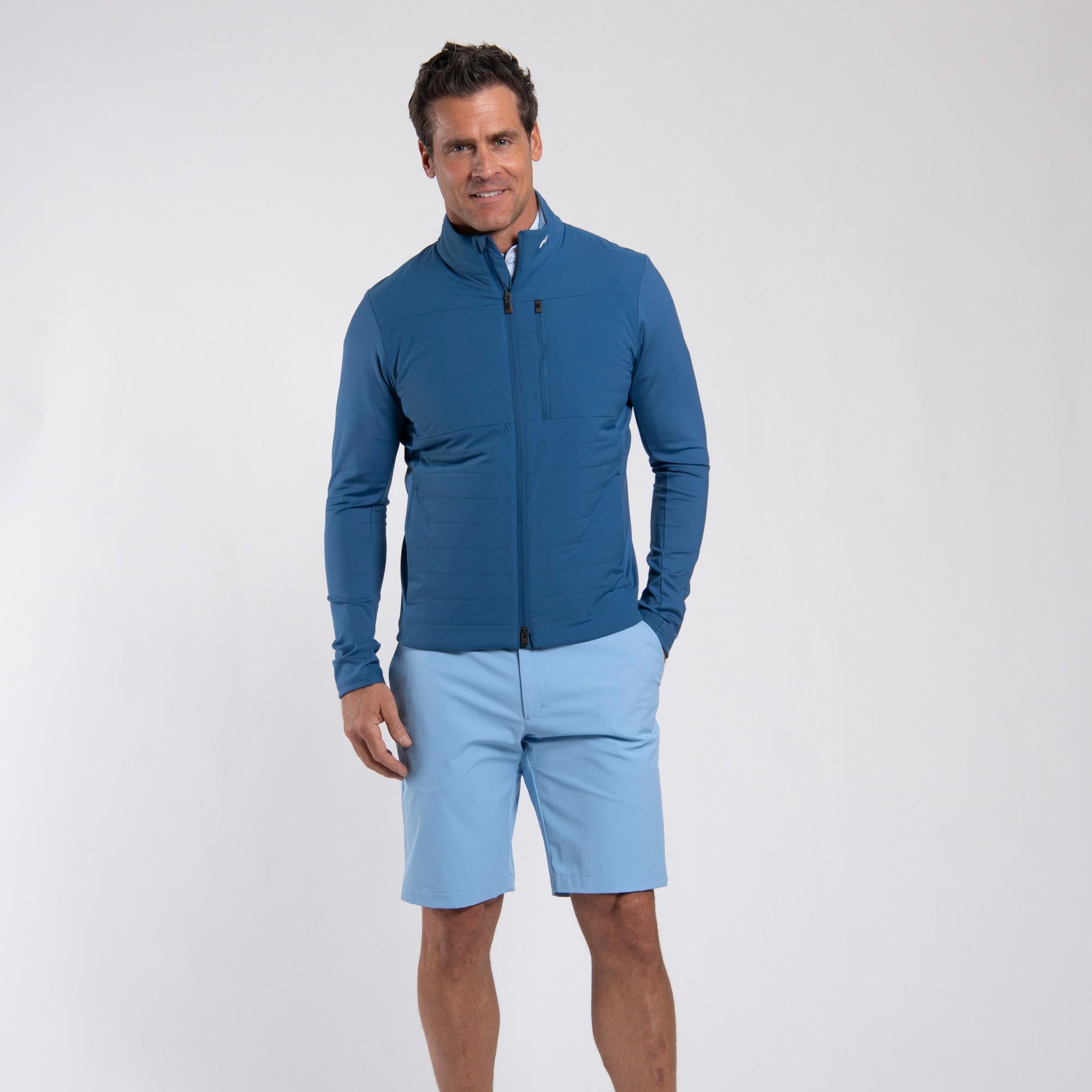 KJUS Reach Insulated Mens Golf Jacket Maritime/Vapor Blue
