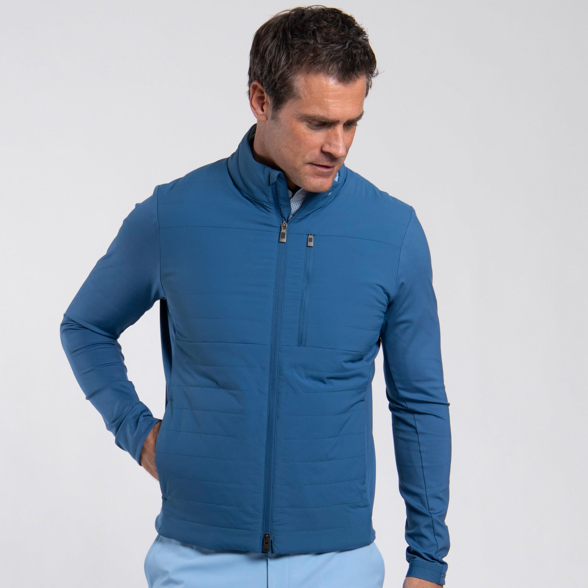 KJUS Reach Insulated Mens Golf Jacket Maritime/Vapor Blue