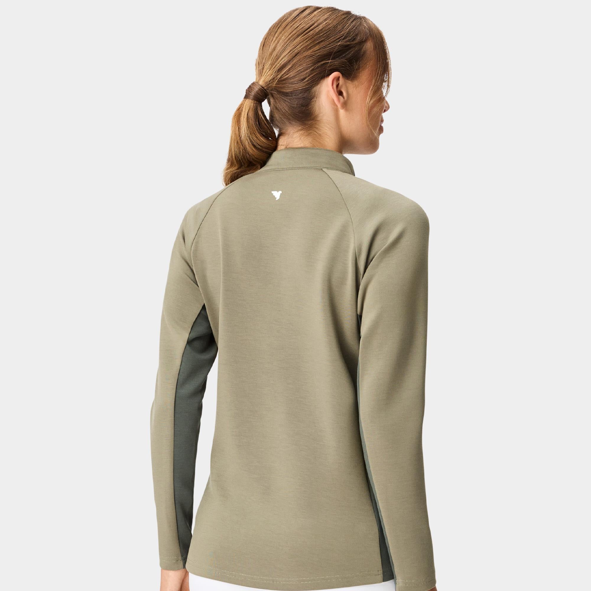 Macade Golf TX Course Quarter Zip Ladies Golf Mid Layer Sage