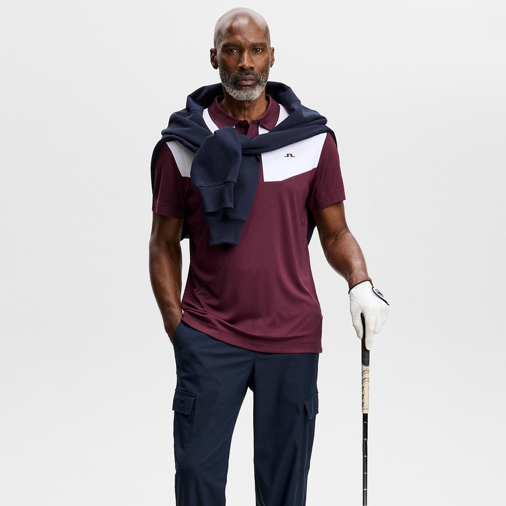 J Lindeberg Calex Mens Golf Polo Shirt Winetasting