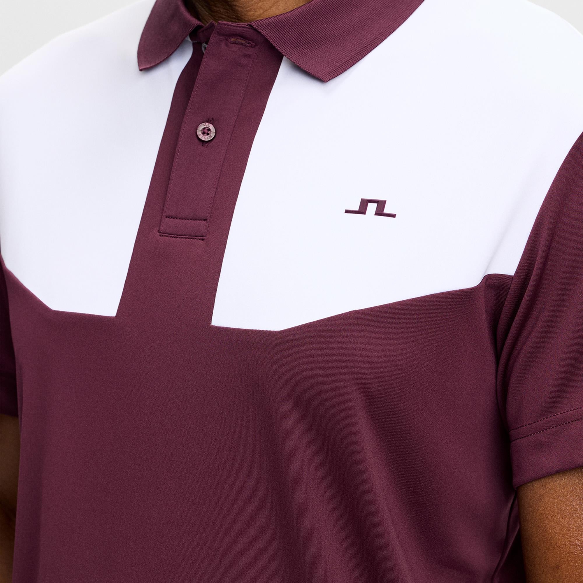 J Lindeberg Calex Mens Golf Polo Shirt Winetasting