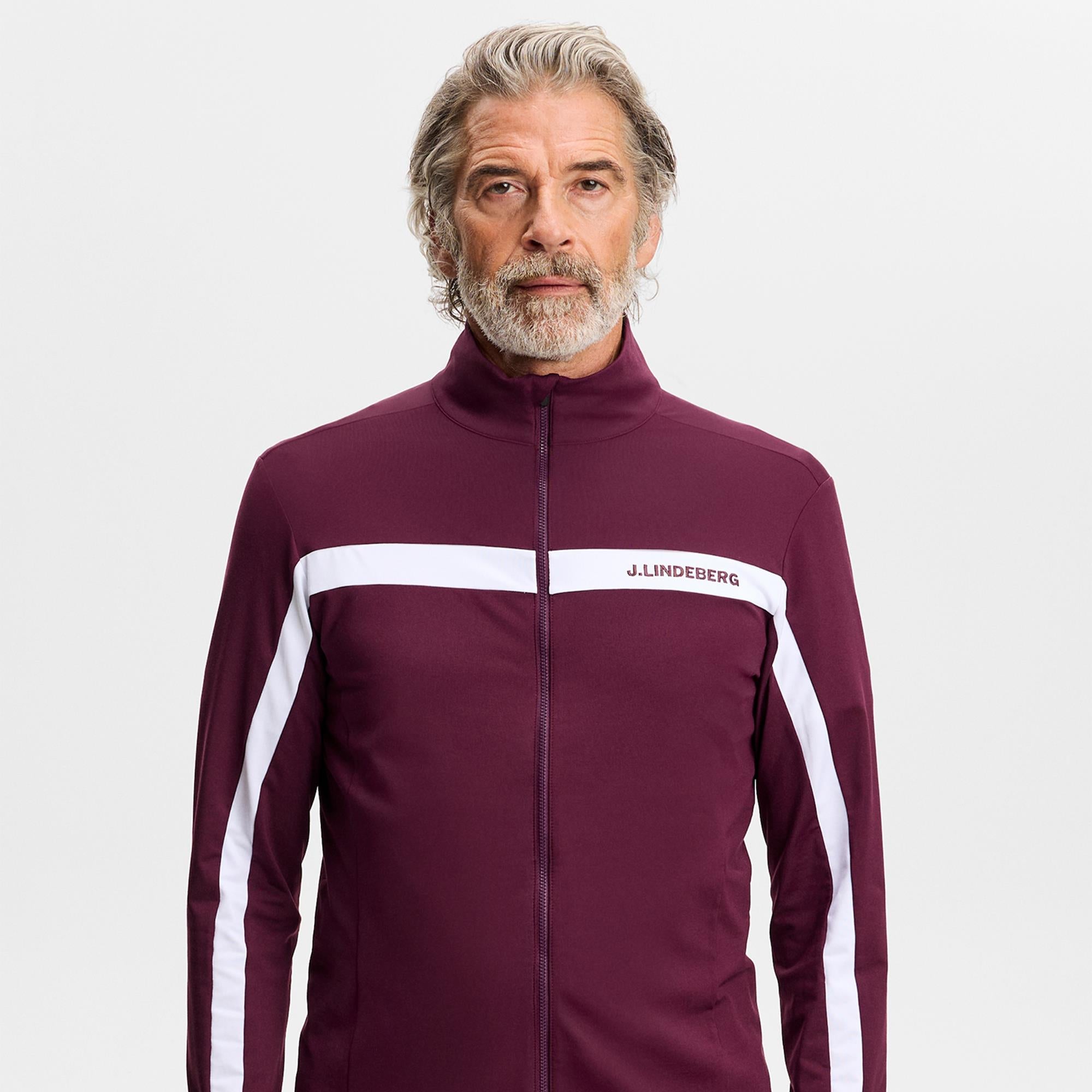 J Lindeberg Jarvis Mens Golf Mid Layer Winetasting