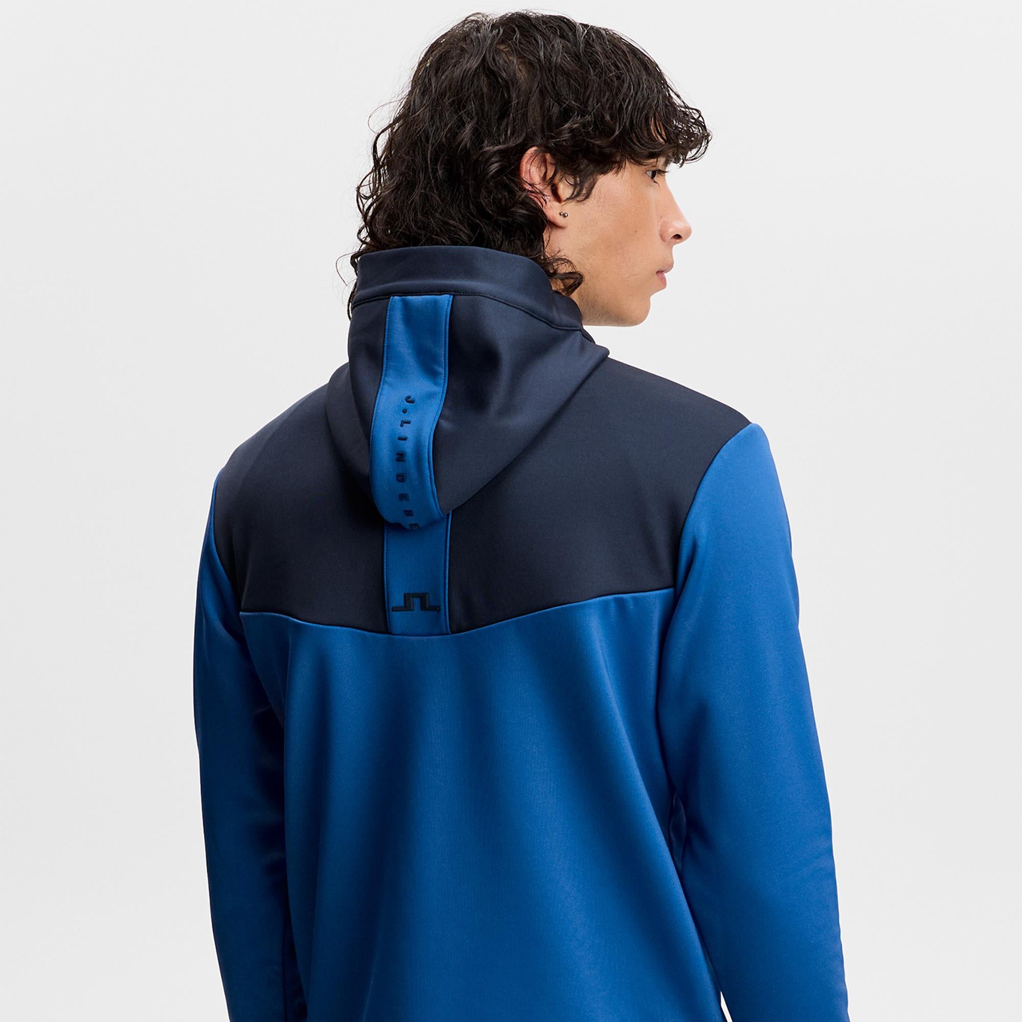 J Lindeberg Maclean Quarter Zip Mens Golf Hoodie Set Sail
