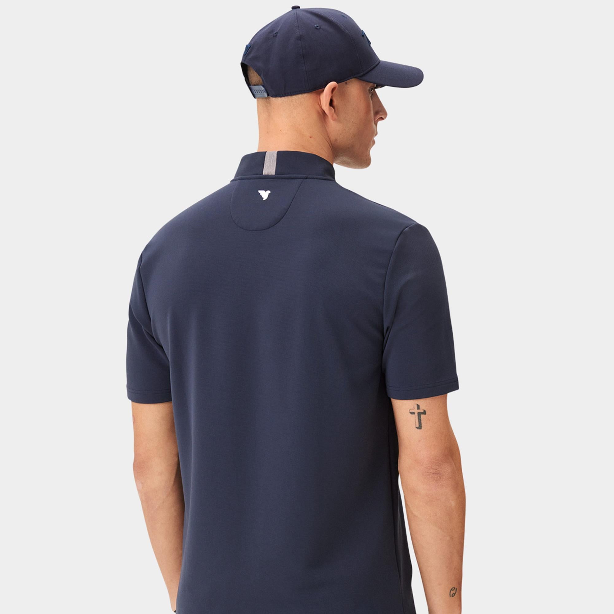 Macade Golf Heath Bomber Mens Golf Polo Shirt Dark Blue