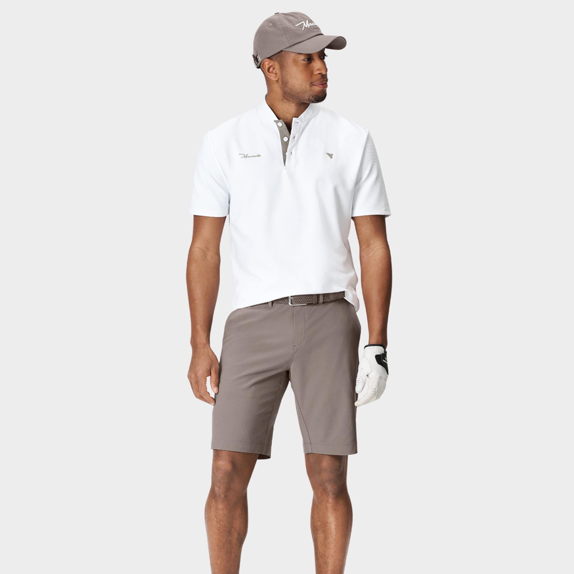Macade Golf Heath Bomber Mens Golf Polo Shirt White
