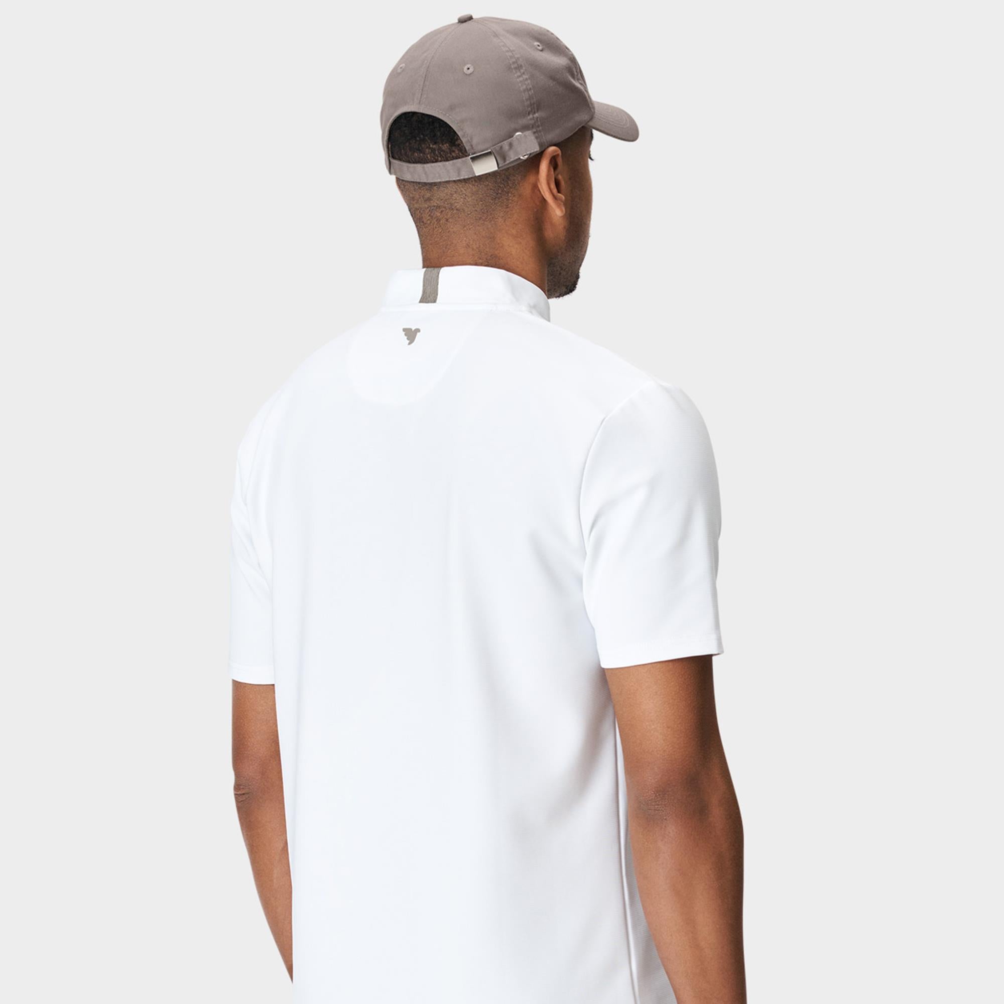 Macade Golf Heath Bomber Mens Golf Polo Shirt White