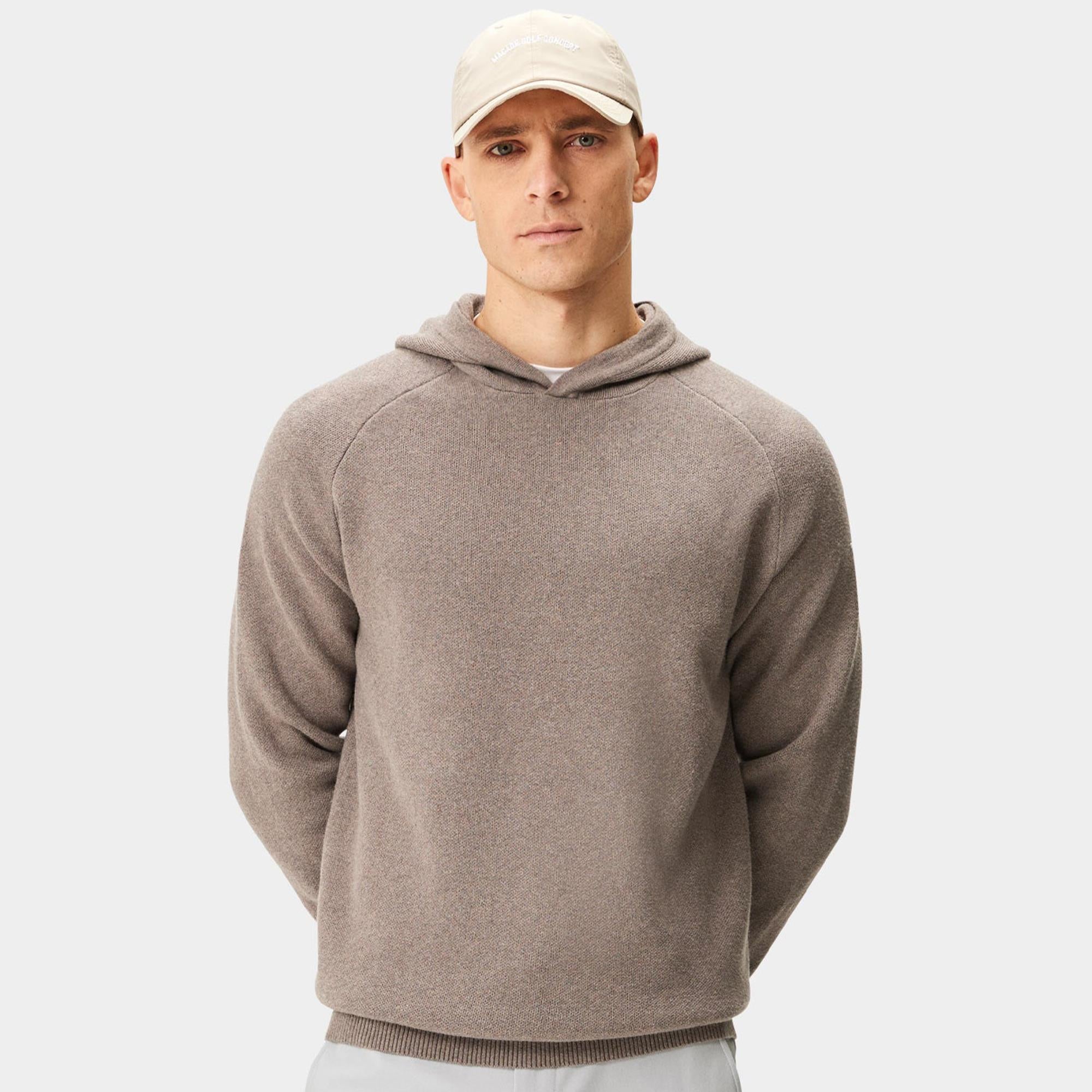 Macade Golf Tech Knit Mens Golf Hoodie Brown