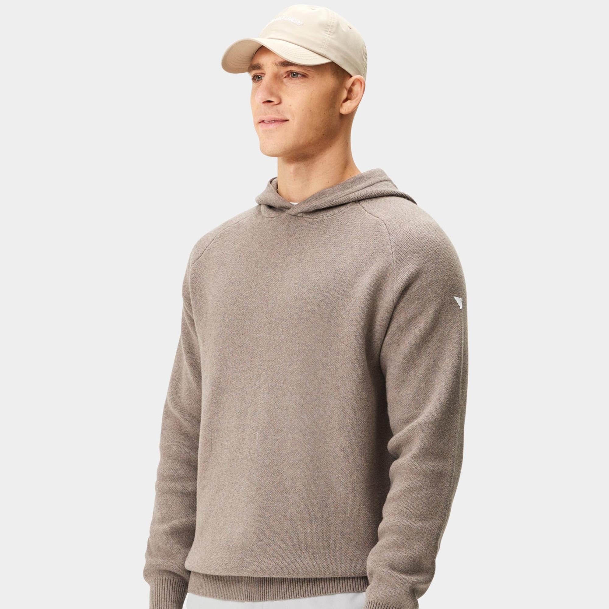 Macade Golf Tech Knit Mens Golf Hoodie Brown