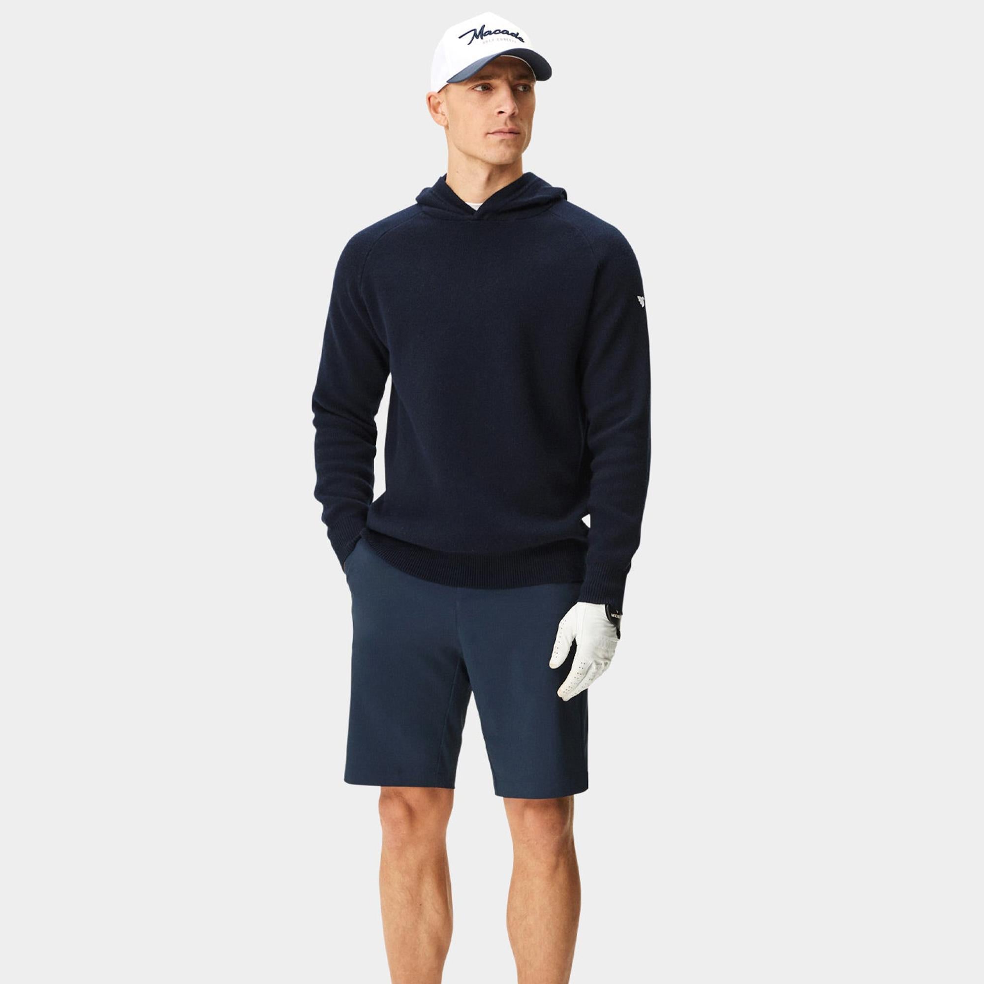 Macade Golf Tech Knit Mens Golf Hoodie Navy