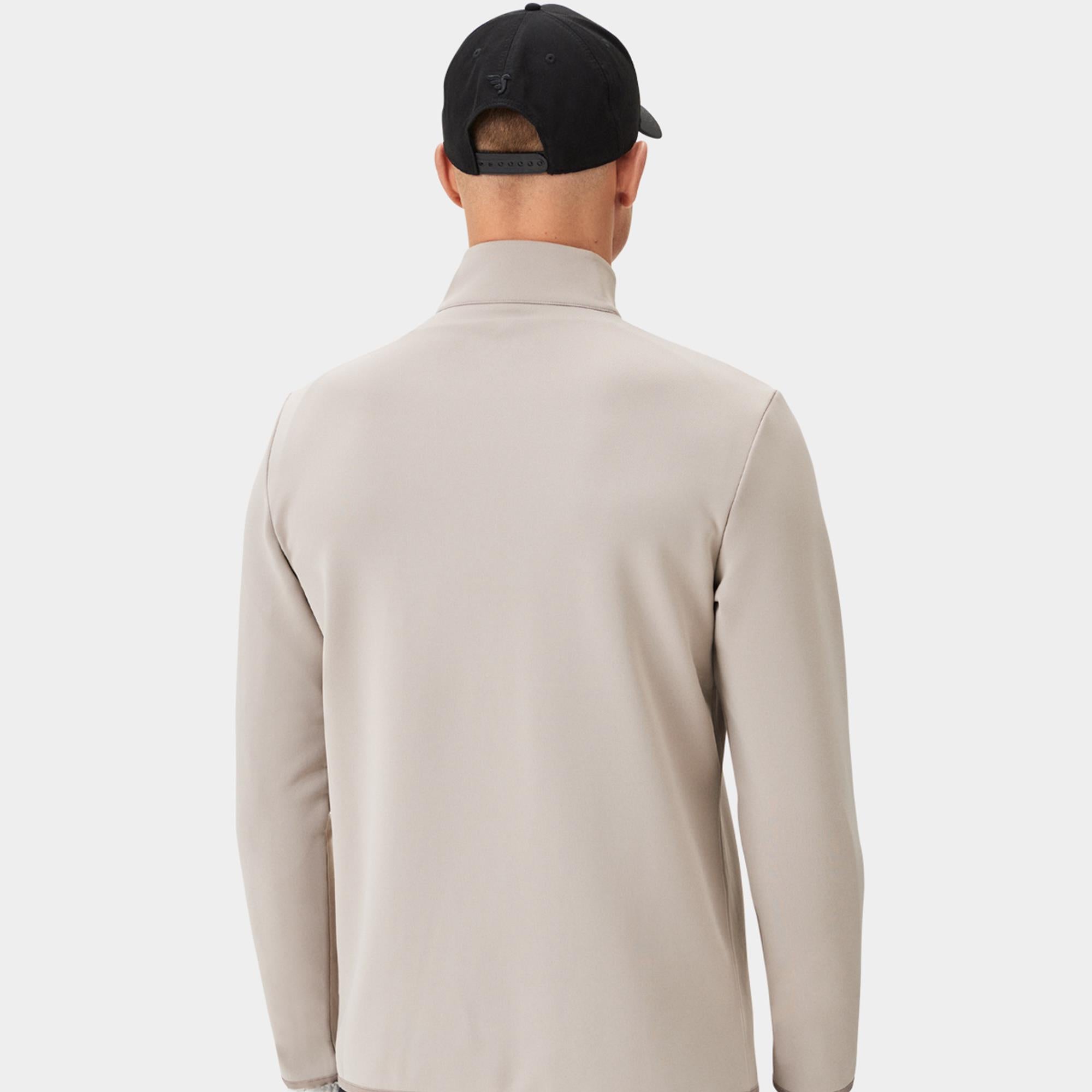 Macade Golf Therma Quarter Zip Mens Golf Mid Layer Taupe