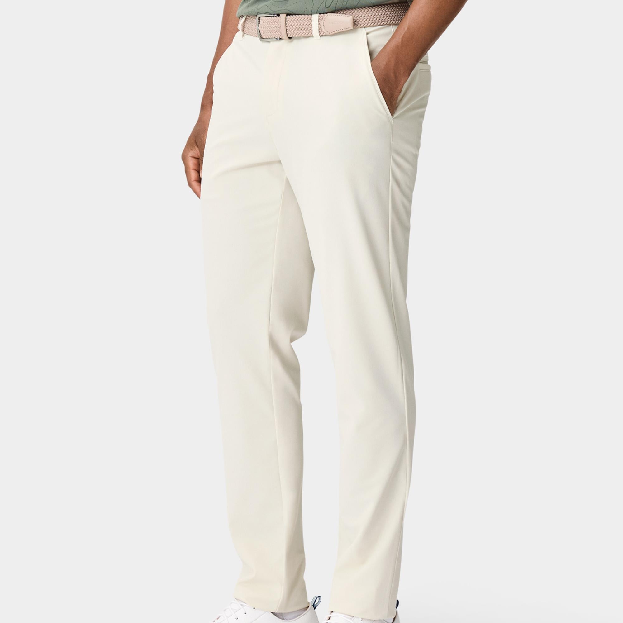 Macade Golf Lightweight Mens Slim Golf Trousers Bone