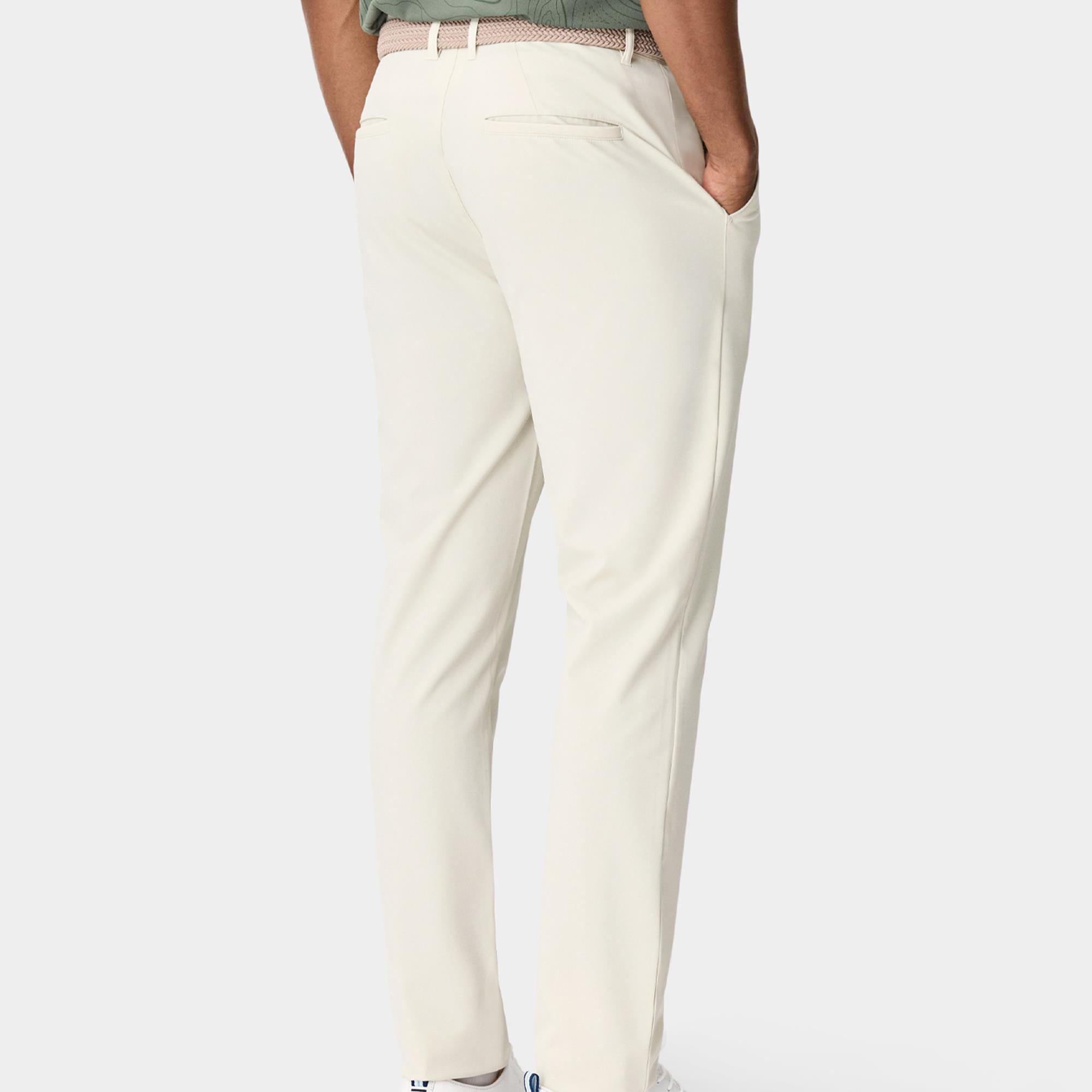 Macade Golf Lightweight Mens Slim Golf Trousers Bone