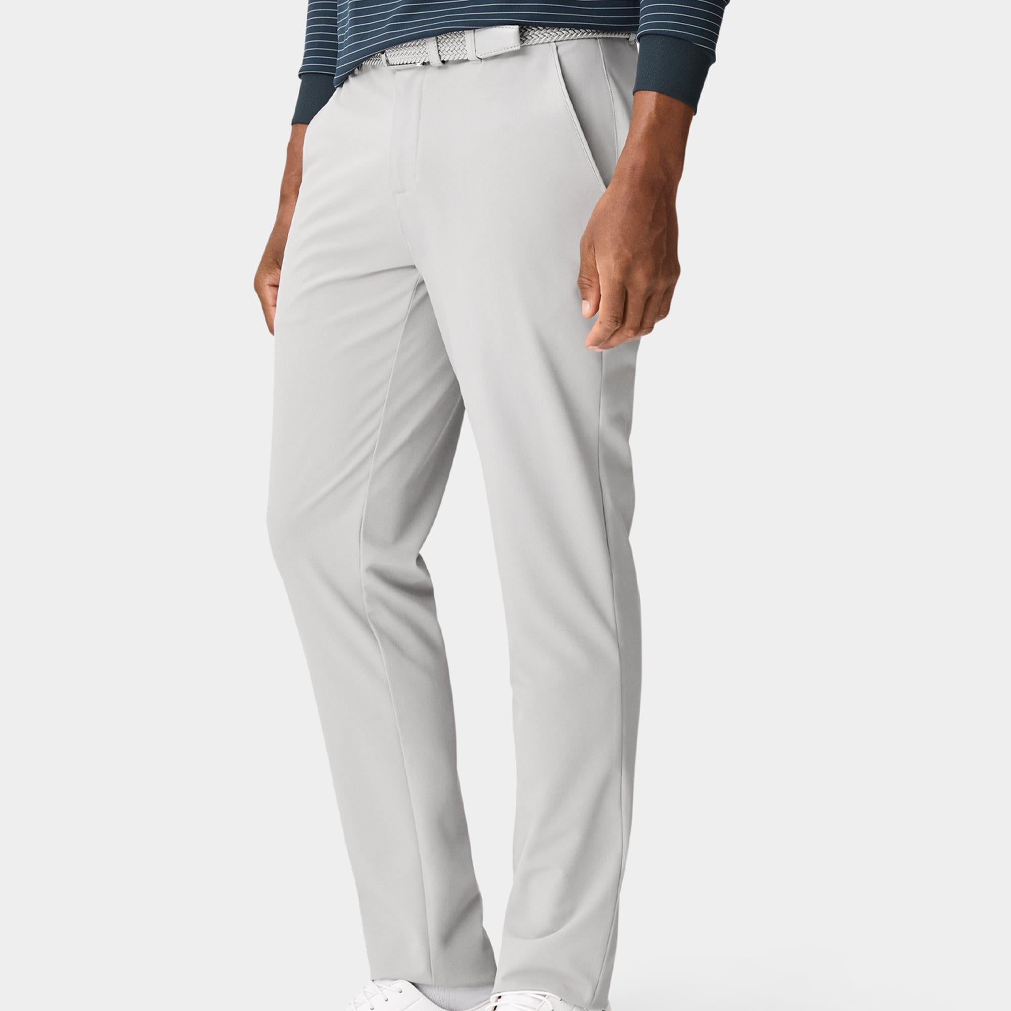 Macade Golf Lightweight Mens Slim Golf Trousers Light Grey