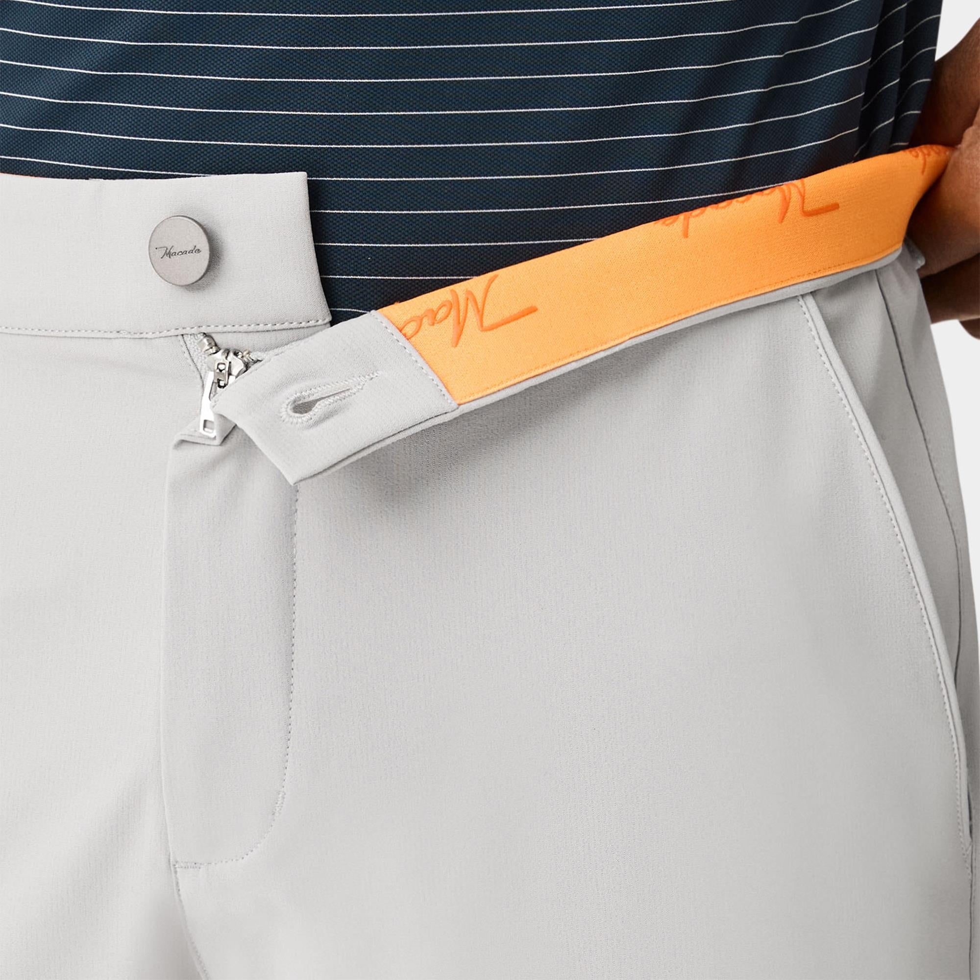 Macade Golf Lightweight Mens Slim Golf Trousers Light Grey