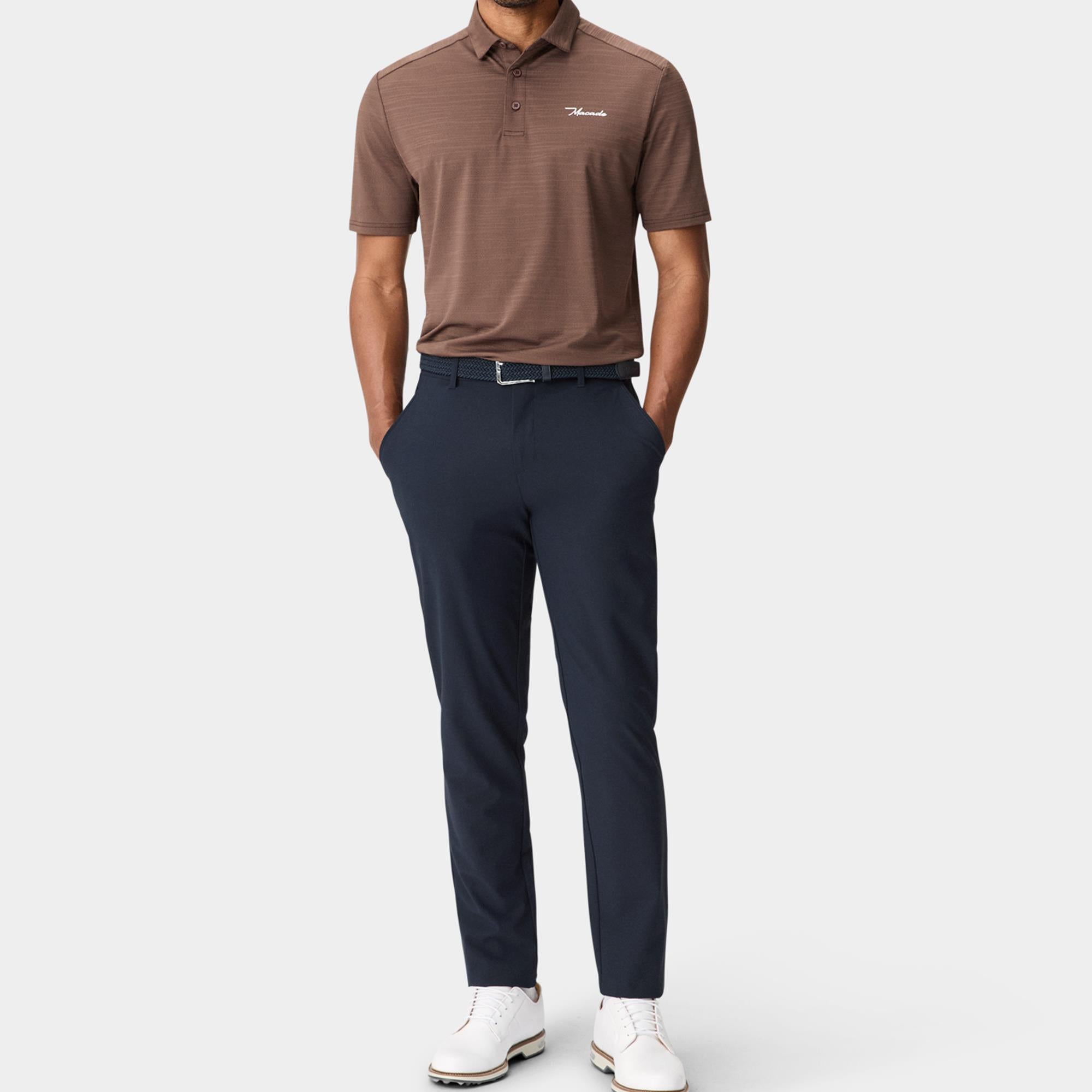 Macade Golf Lightweight Mens Slim Golf Trousers Navy