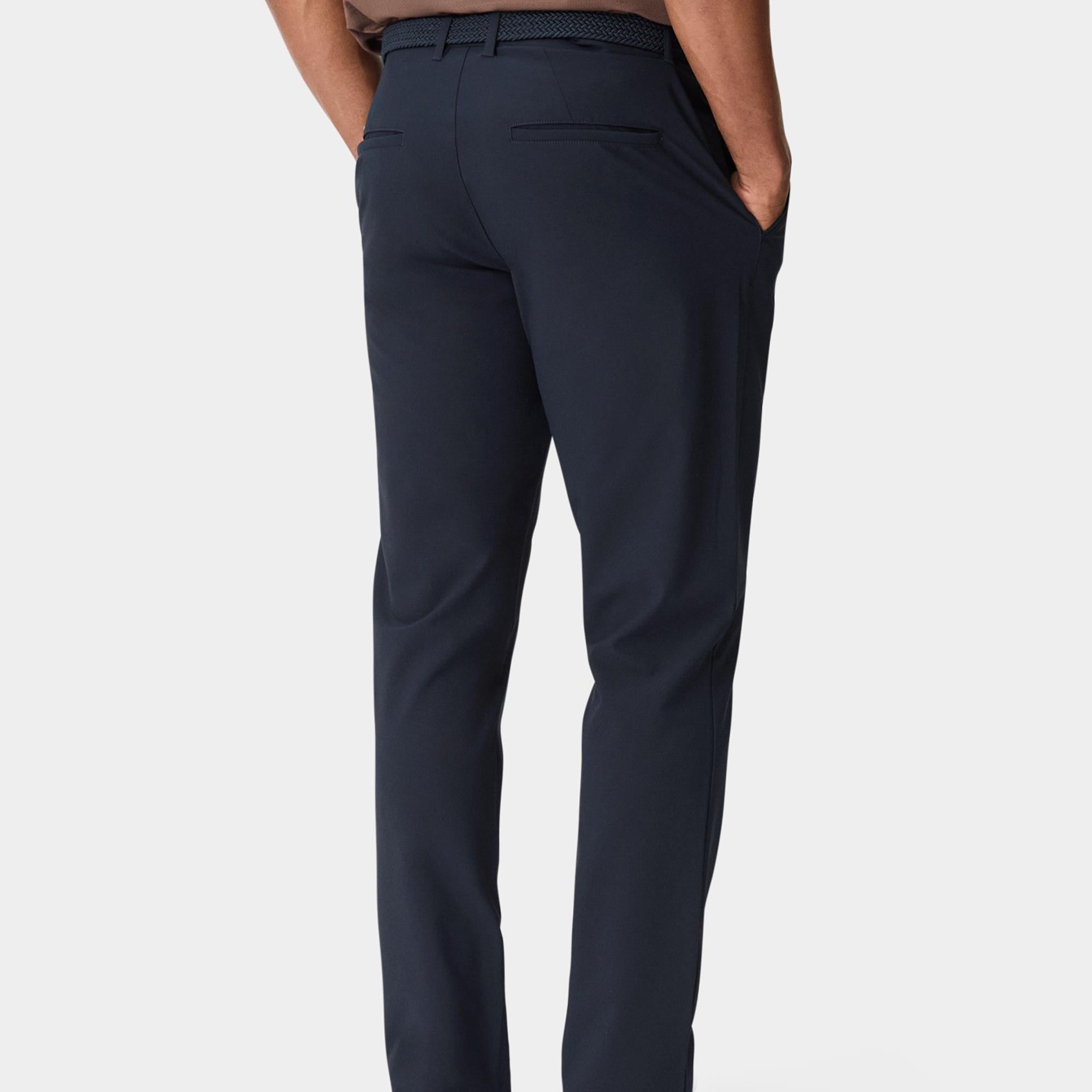 Macade Golf Lightweight Mens Slim Golf Trousers Navy