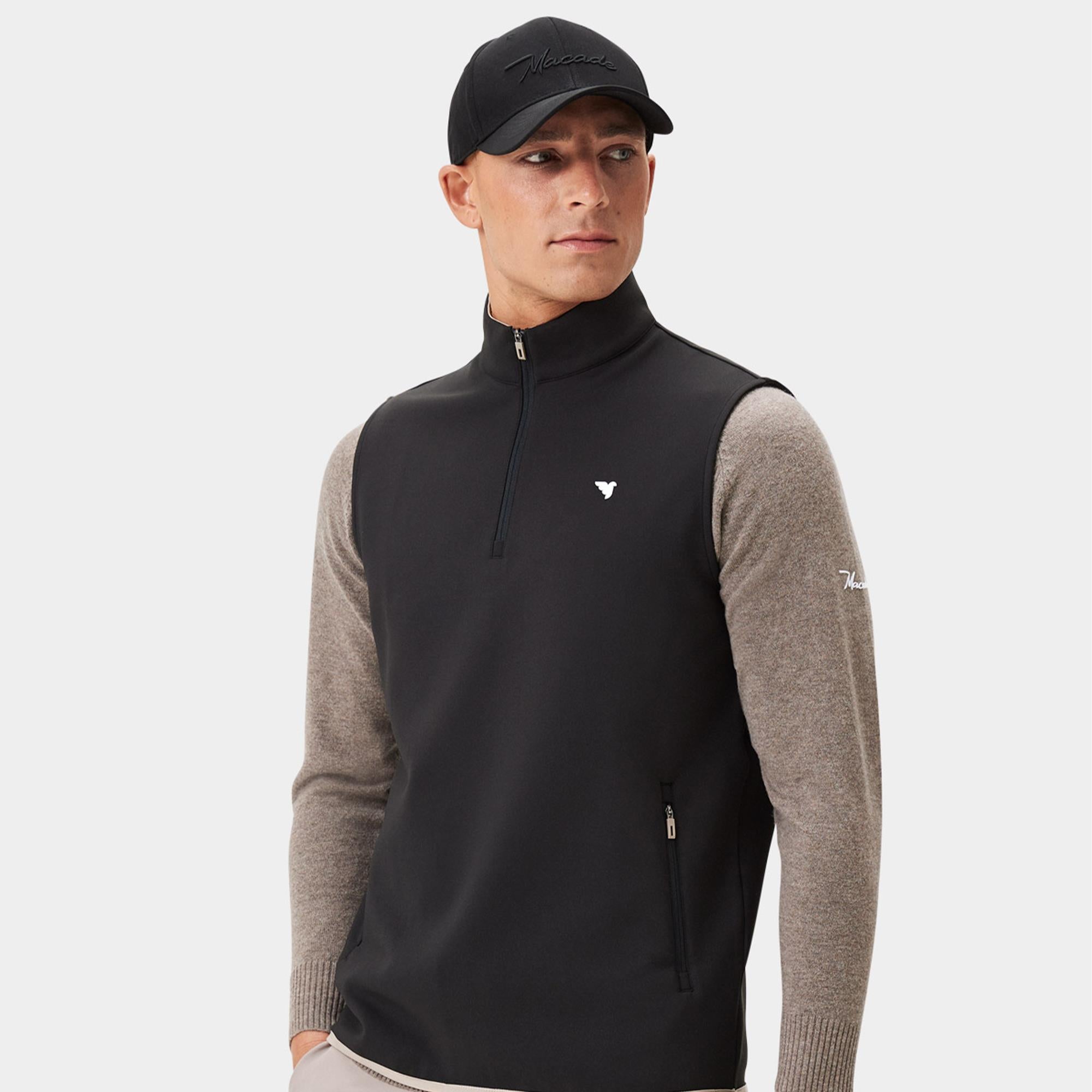 Macade Golf Therma Mens Golf Vest Black