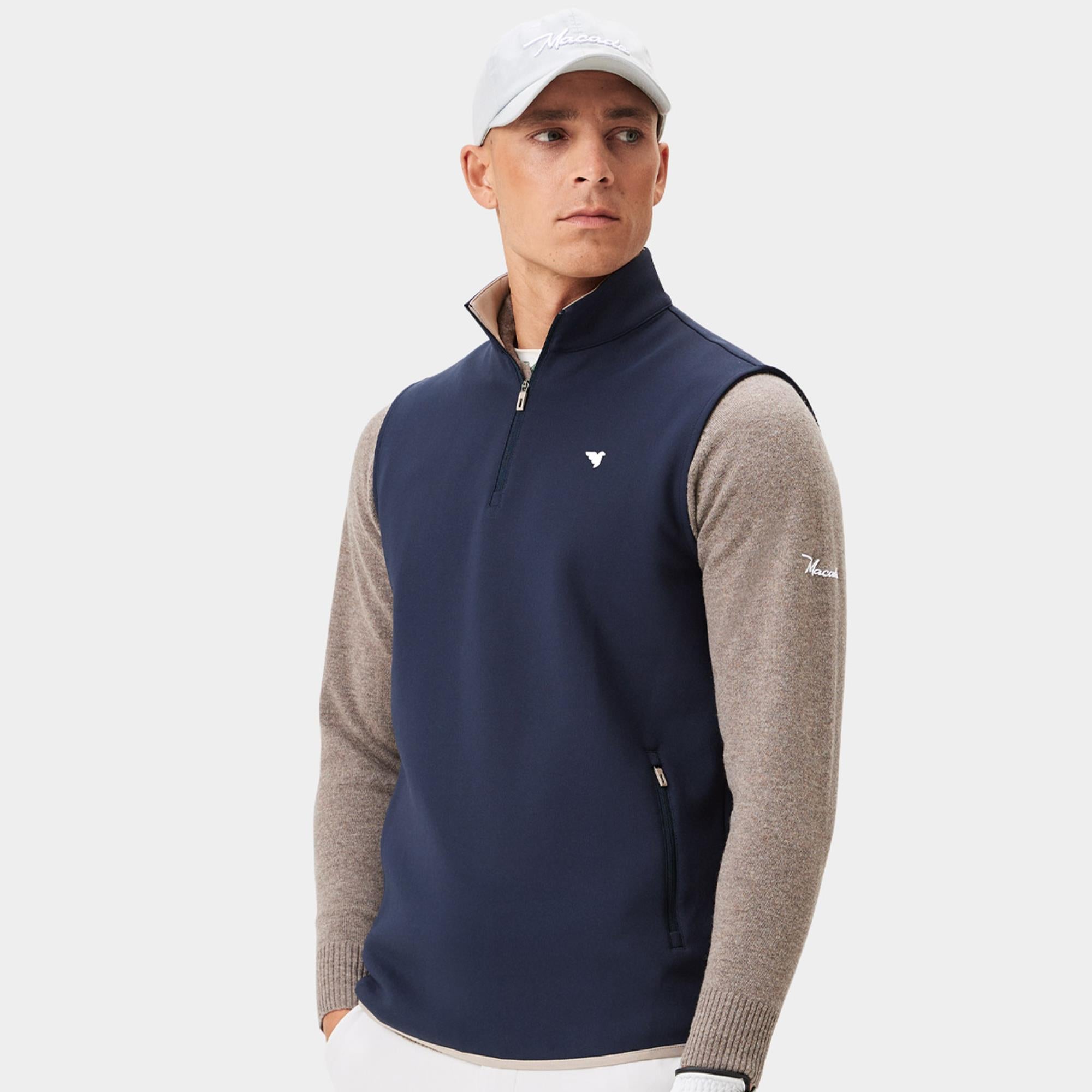 Macade Golf Therma Mens Golf Vest Navy