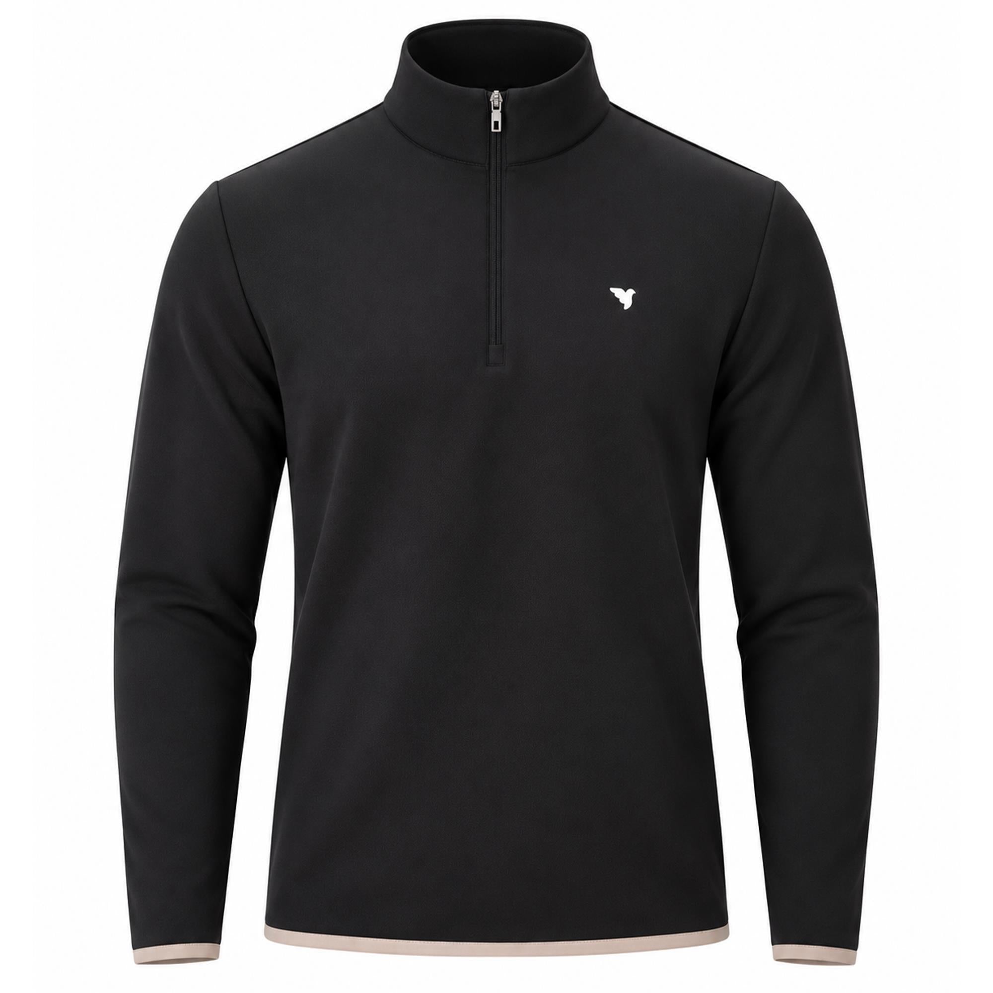 Macade Golf Therma Quarter Zip Mens Golf Mid Layer Black