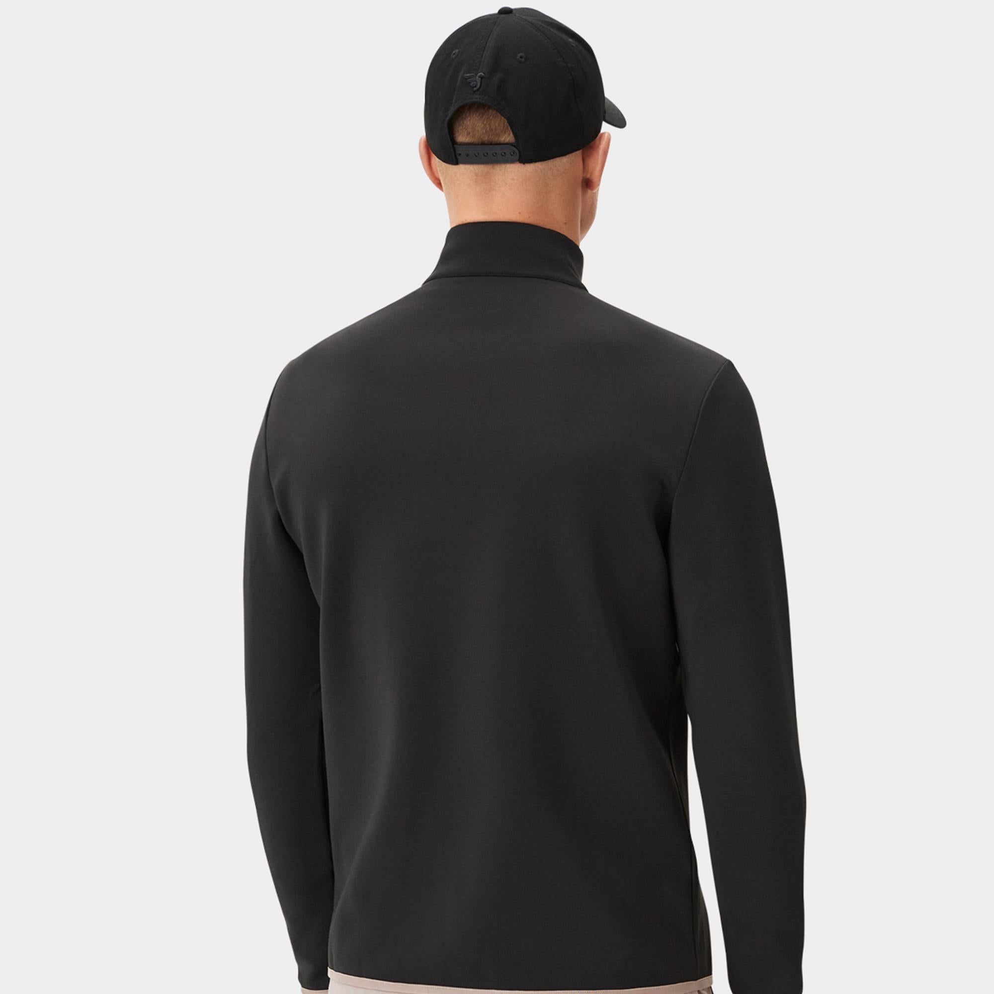 Macade Golf Therma Quarter Zip Mens Golf Mid Layer Black