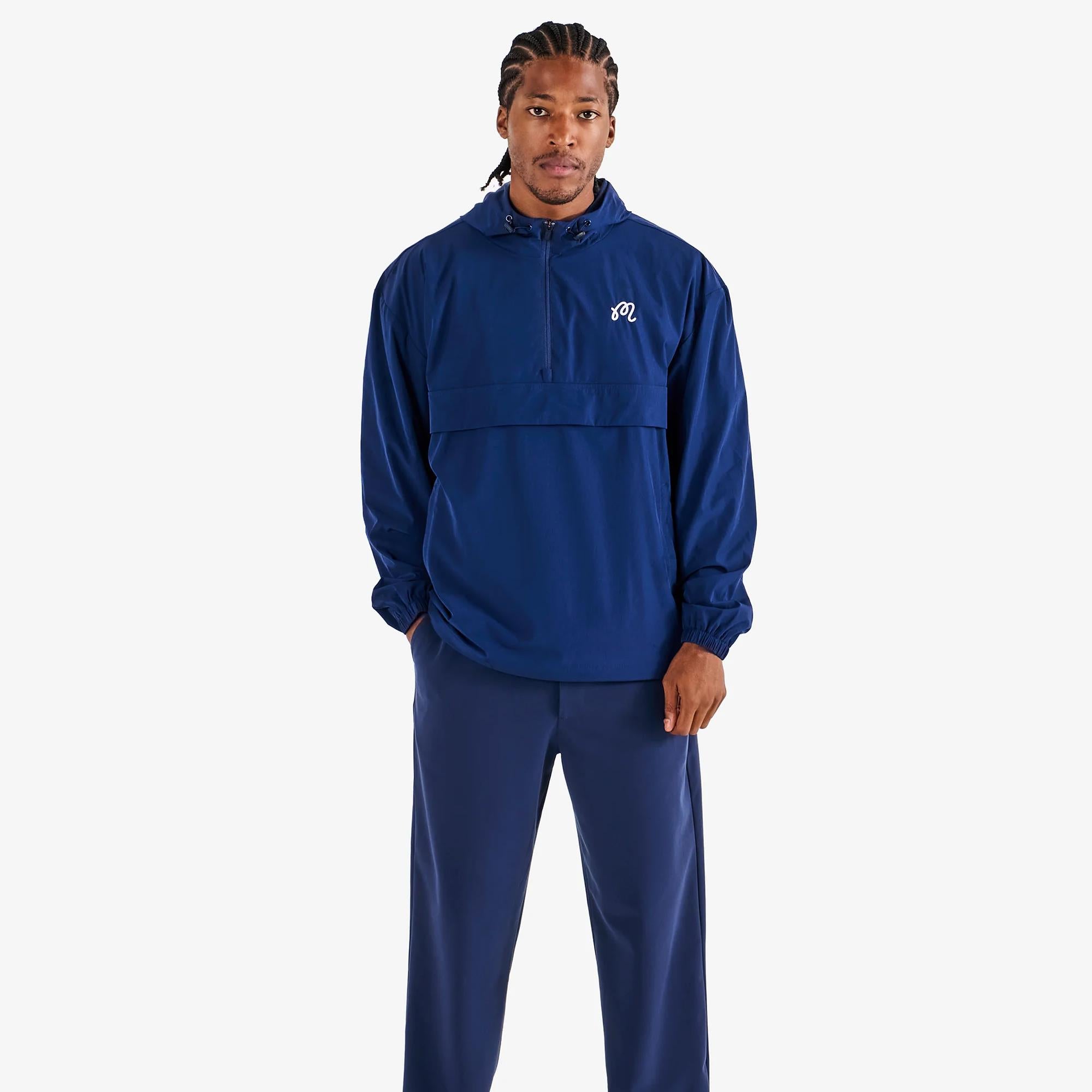 Malbon Golf Icons Ridge Anorak Navy