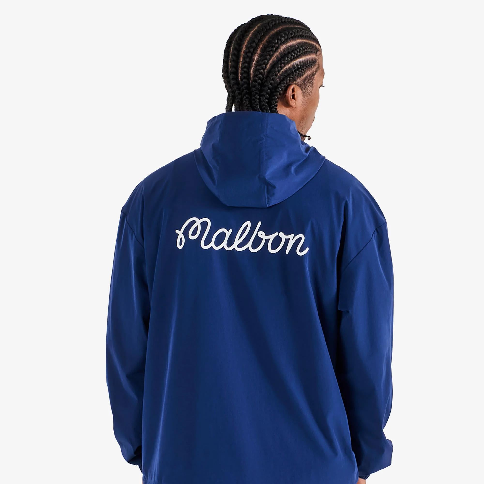 Malbon Golf Icons Ridge Anorak Navy