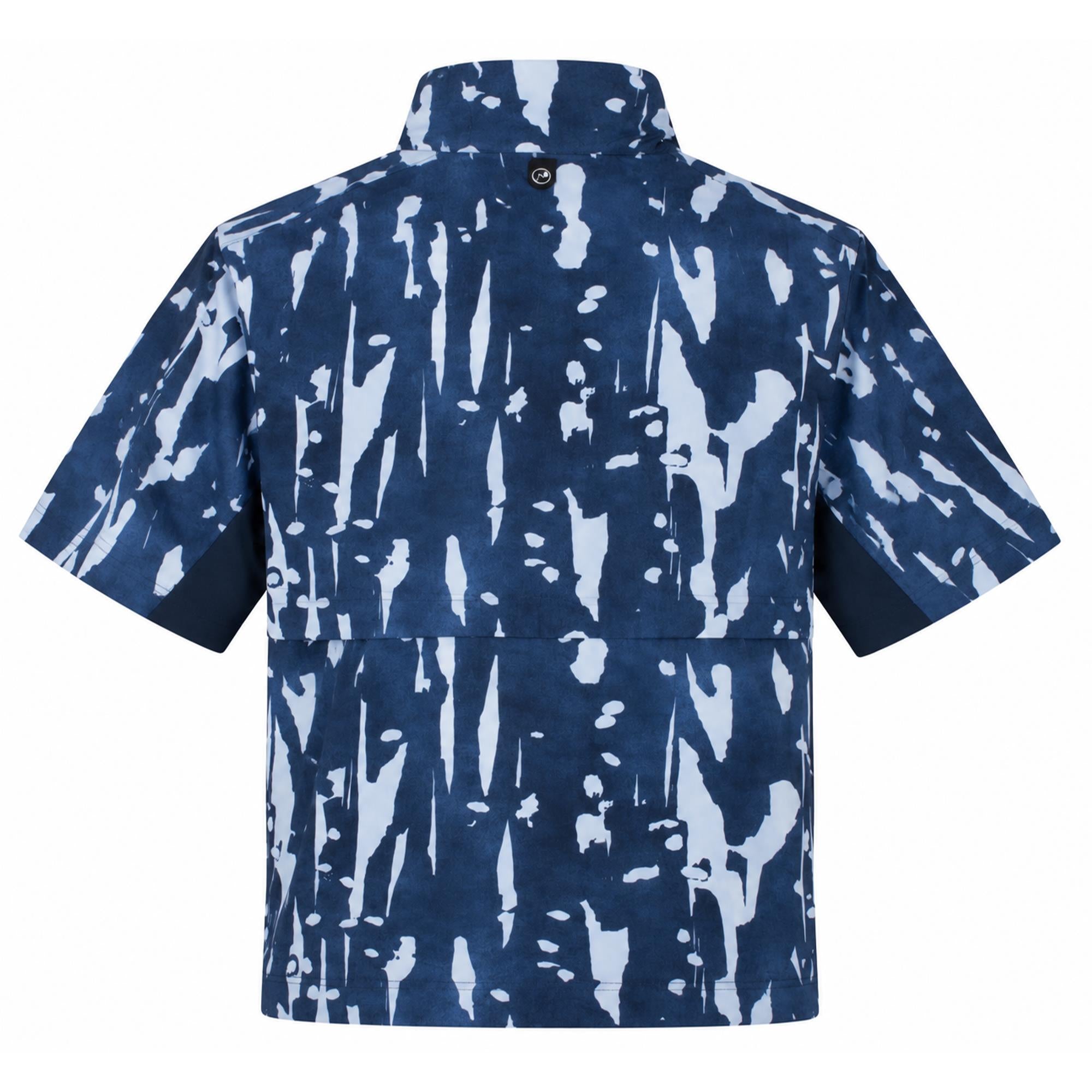 Malbon Golf Pine Inkwash Mens Windshirt Navy Inkwash