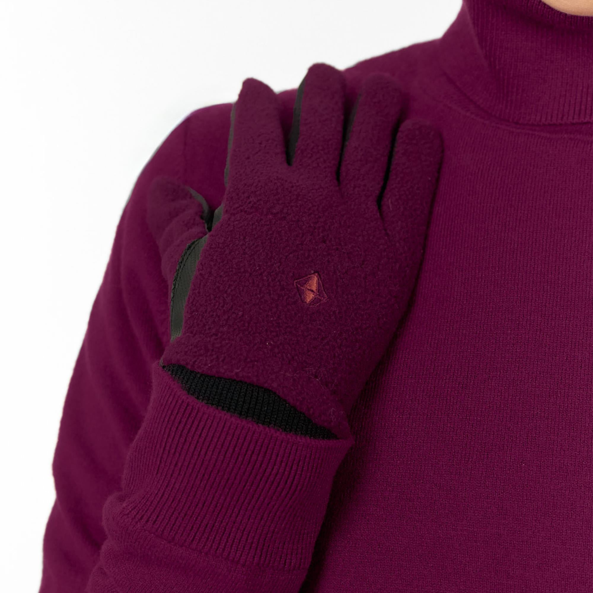 Pure Golf Glacier Fleece Ladies Golf Gloves Morello Cherry