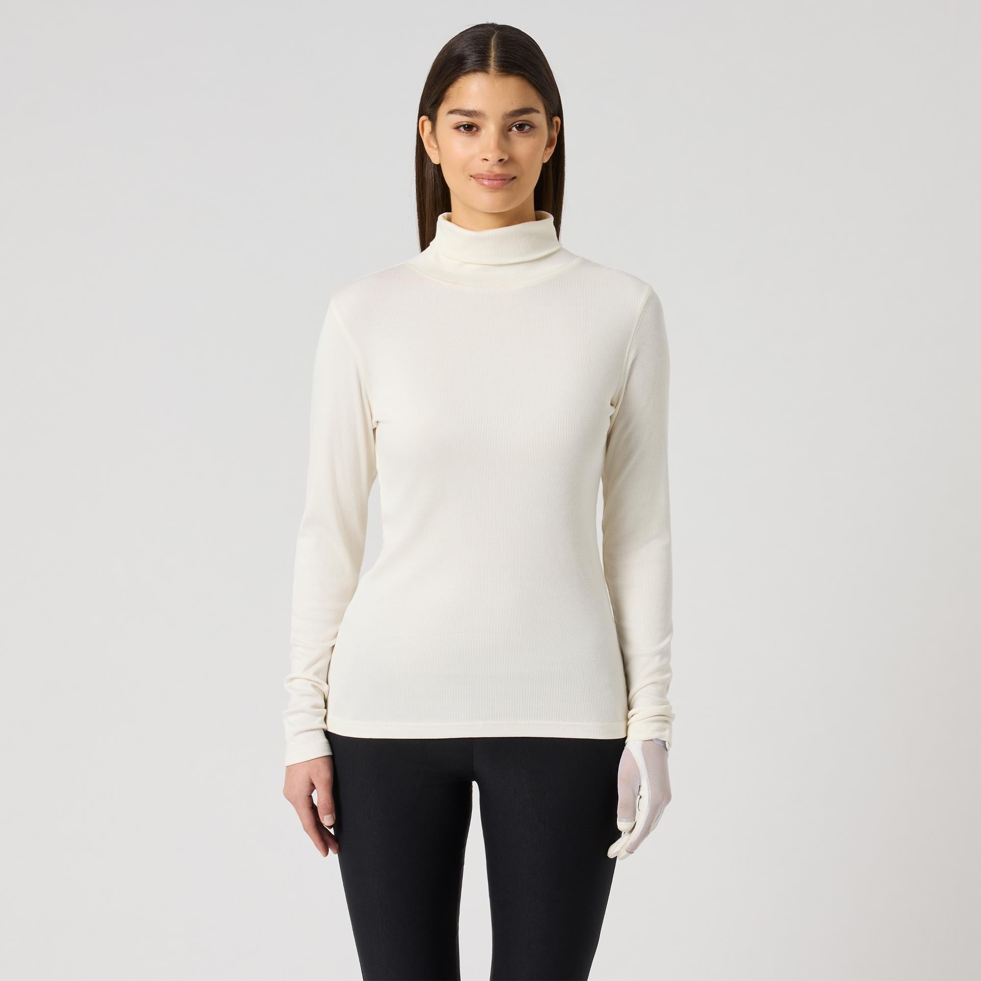 Daily Sports Ancona Ladies Golf Roll Neck Ivory