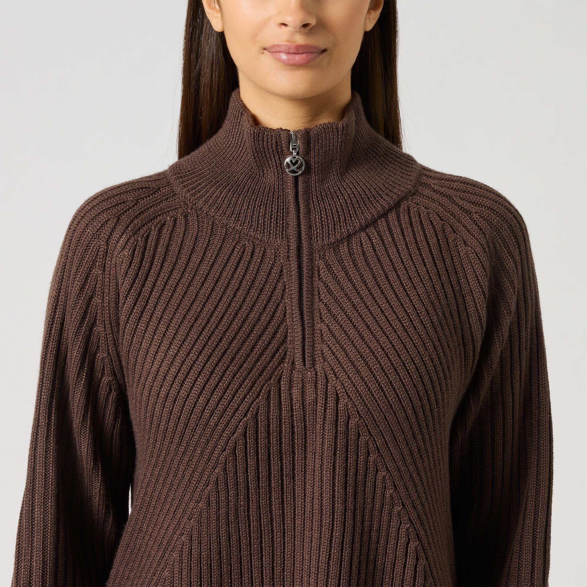 Daily Sports Hudson LS Lined Ladies Golf Pullover Brownie