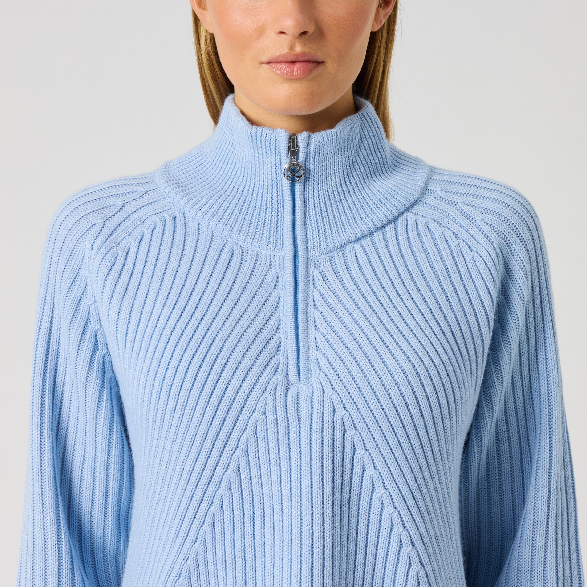 Daily Sports Hudson LS Lined Ladies Golf Pullover Light Blue