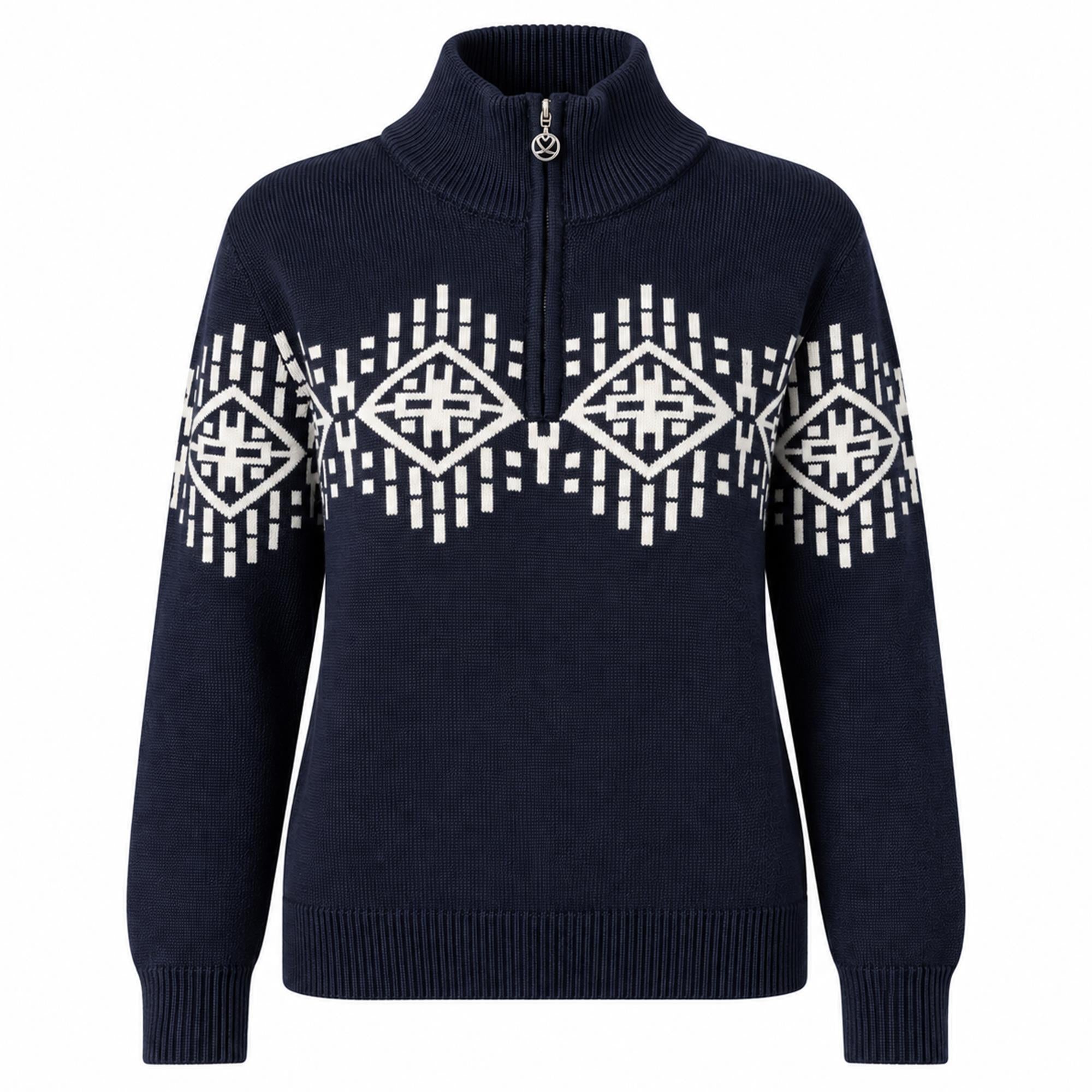 Daily Sports Half Neck Lined Ladies Golf Pullover Navy