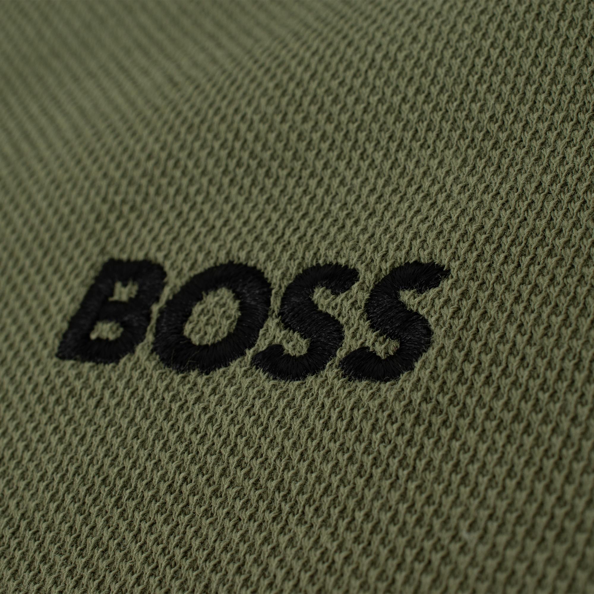 Boss Paddy Cotton Pique Mens Polo Shirt Dark Beige