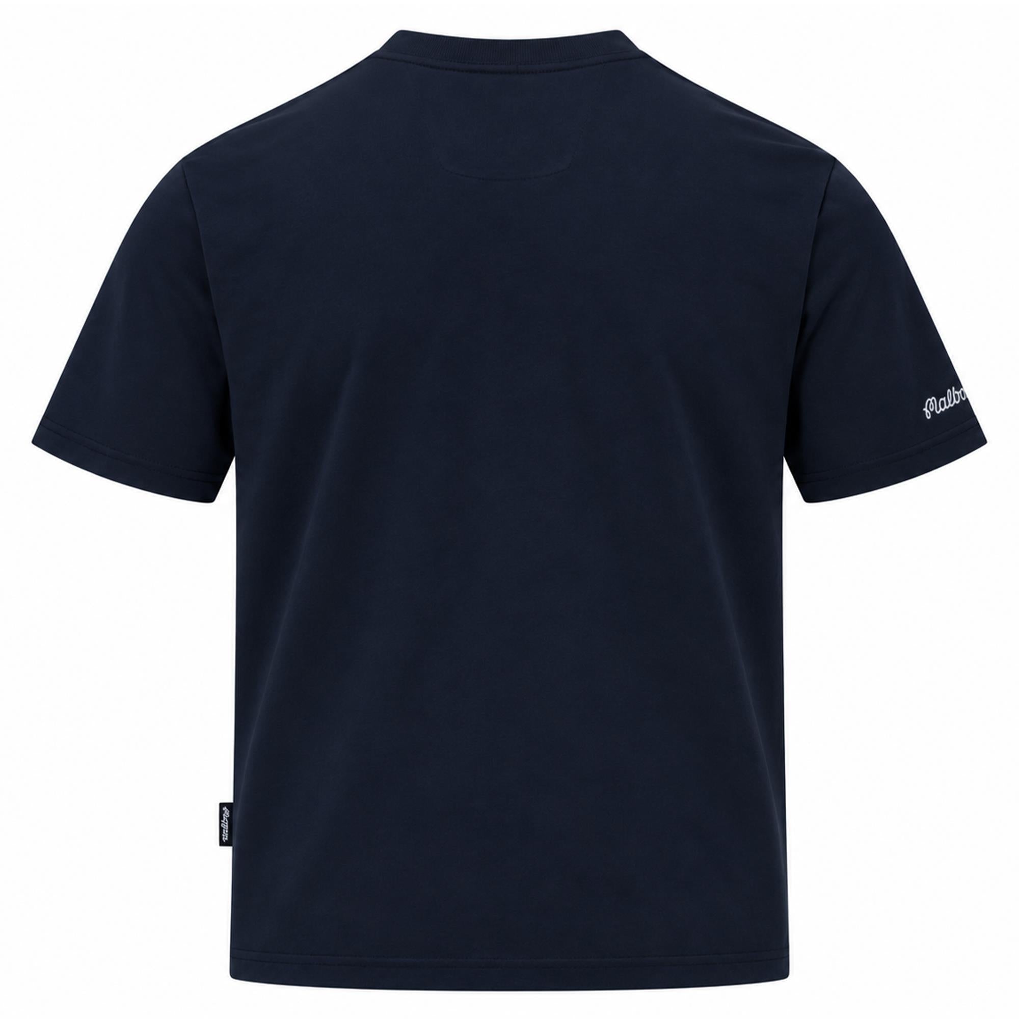 Malbon Golf Icons Cooper Buckets Bermuda Tee Navy