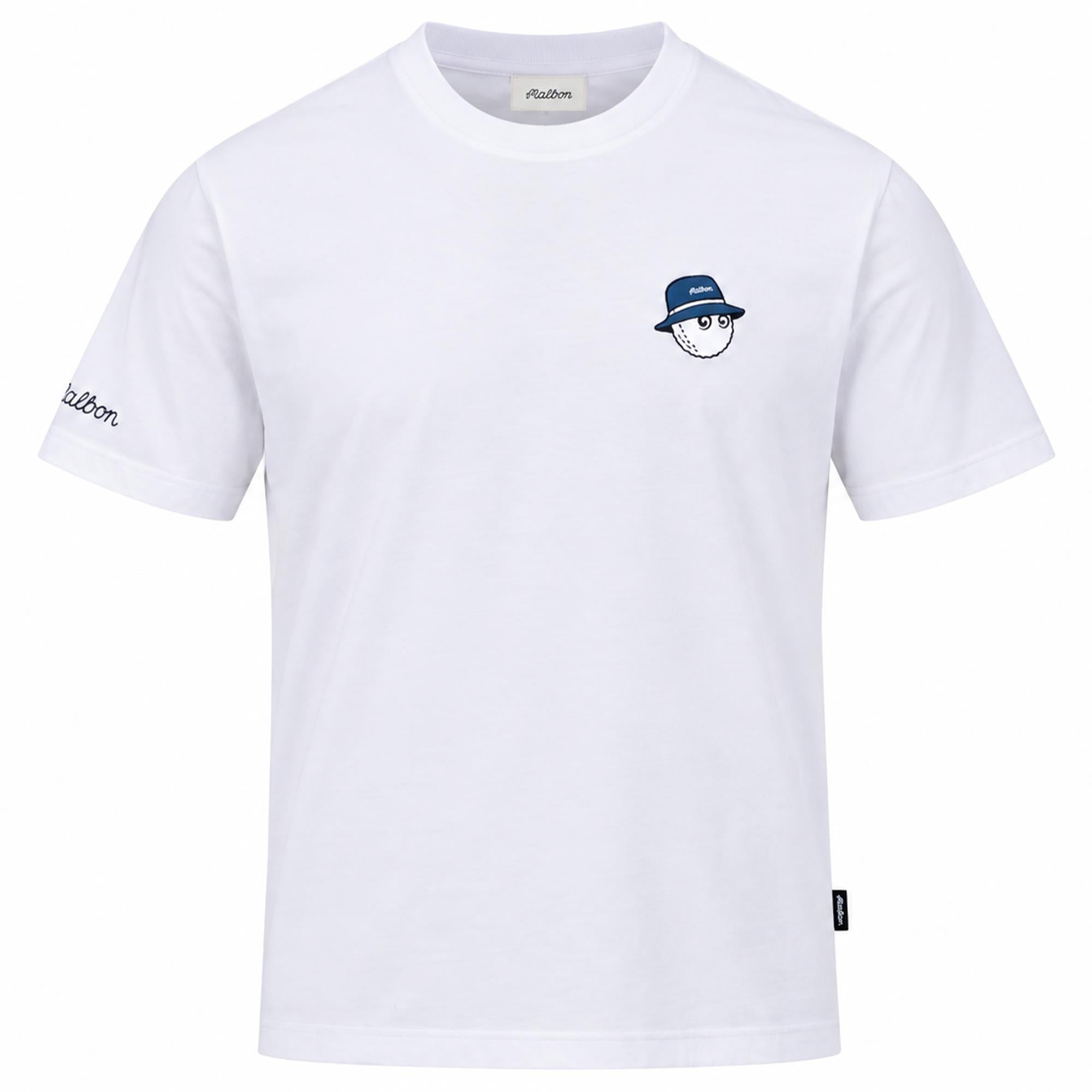 Malbon Golf Icons Cooper Buckets Bermuda Tee White