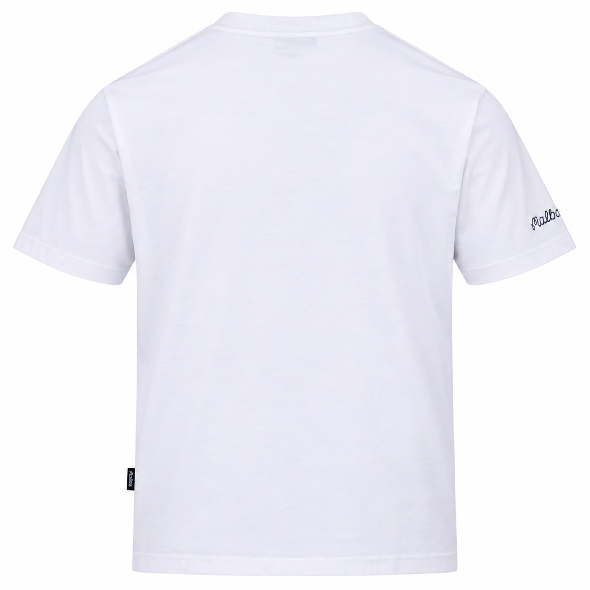 Malbon Golf Icons Cooper Buckets Bermuda Tee White