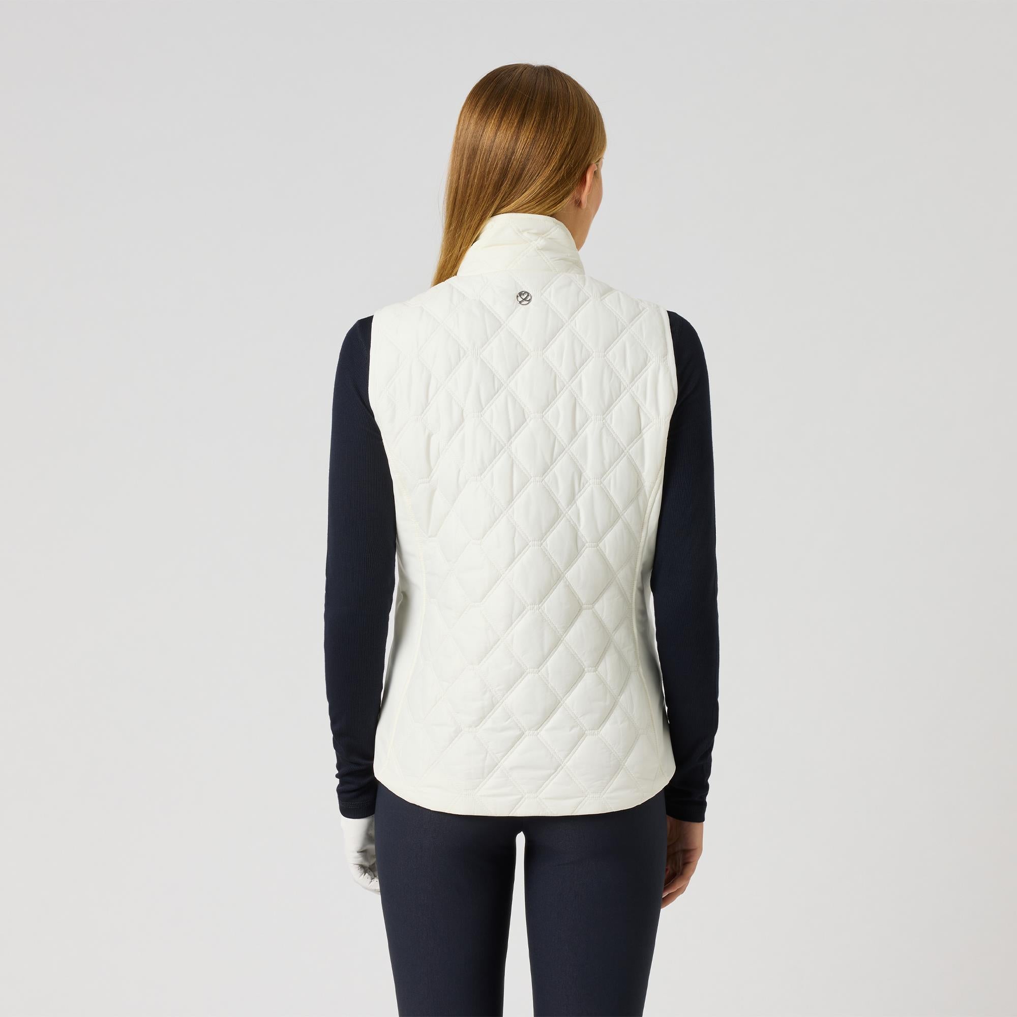 Daily Sports Quilt Padded Ladies Golf Vest Ivory