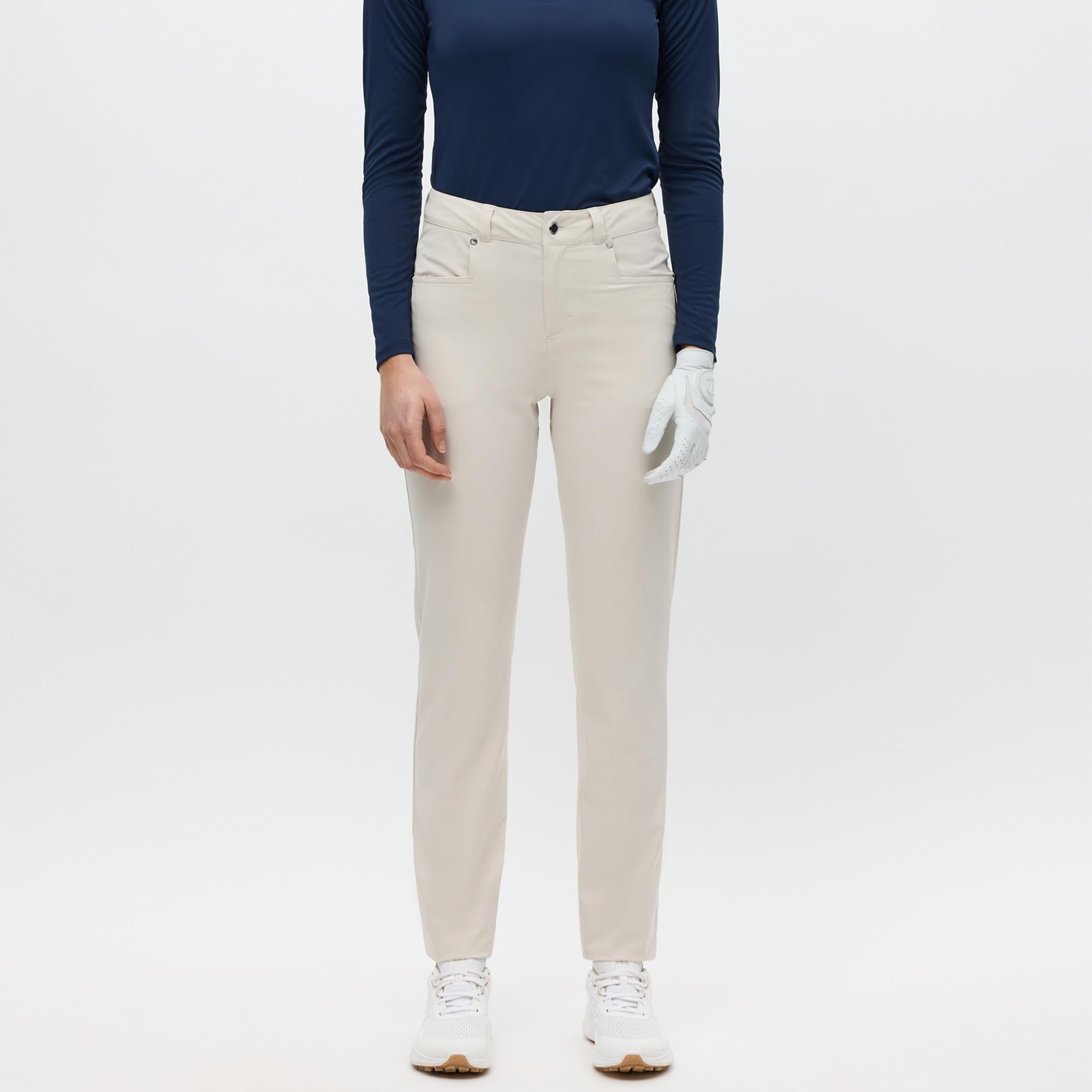 Rohnisch Chie Brushed Ladies Winter Golf Trousers Oatmeal 32 Inch