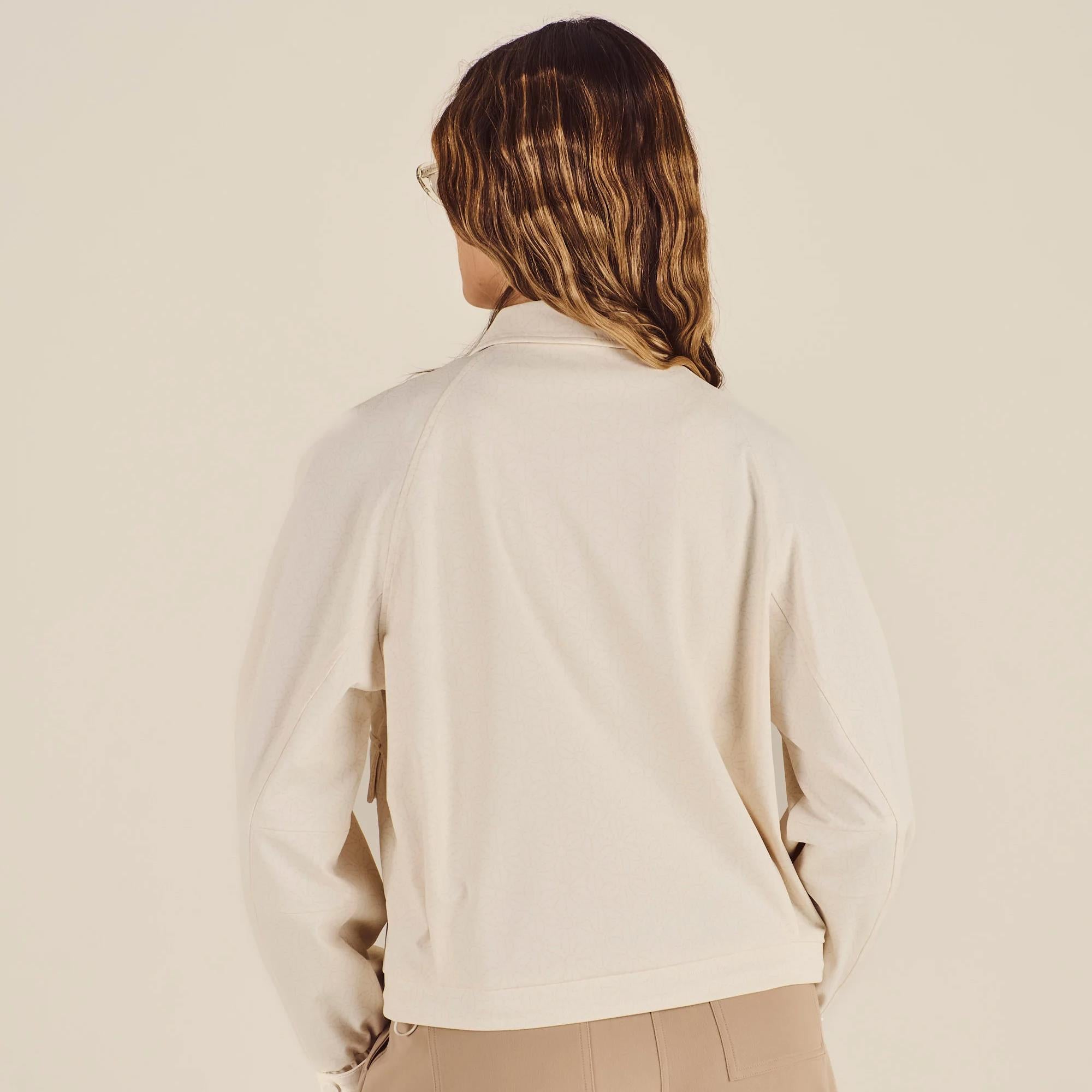 Malbon Golf Womens Kade Jacket Ivory