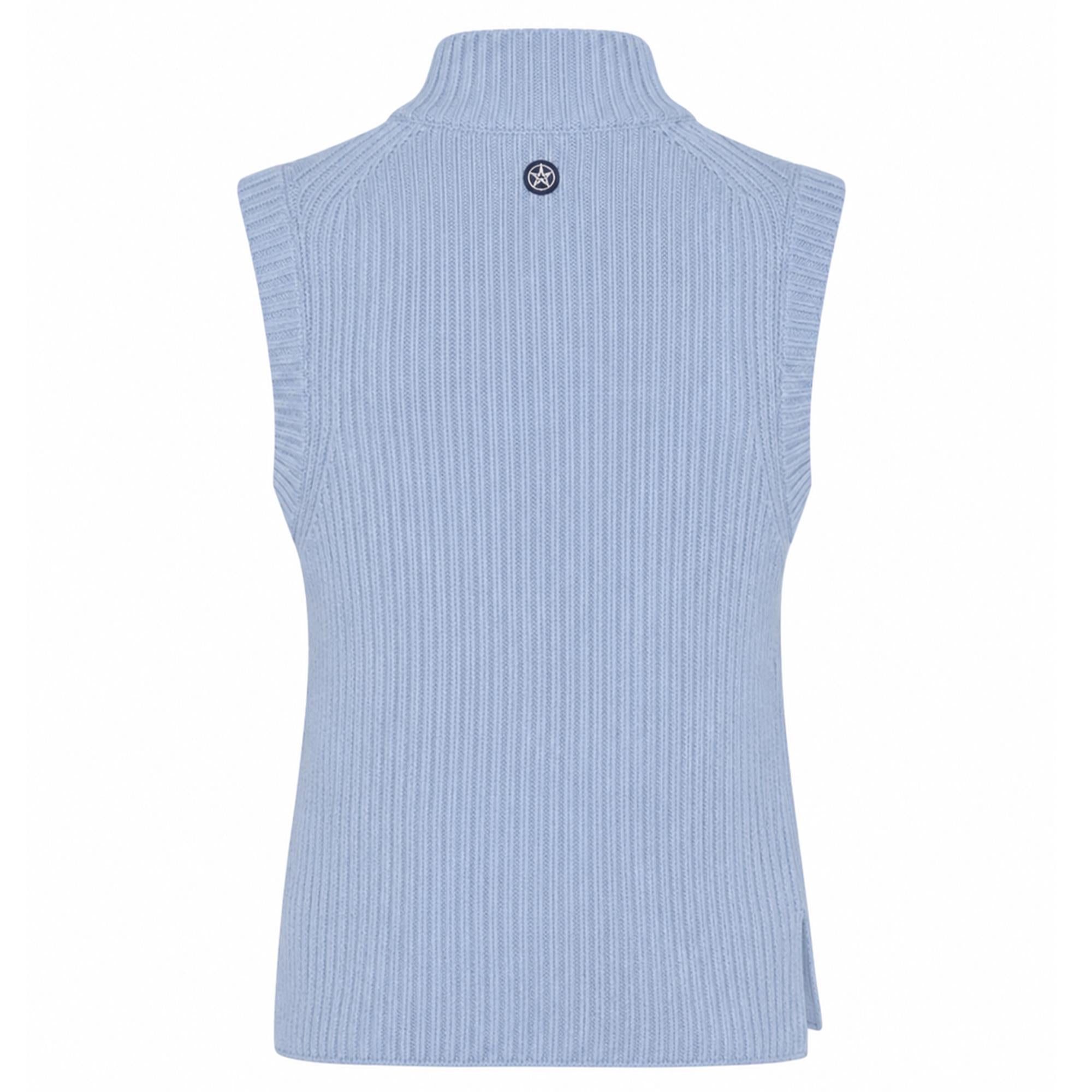 Swing Out Sister Carmen Rib Knit Ladies Golf Pullover Blue Aura