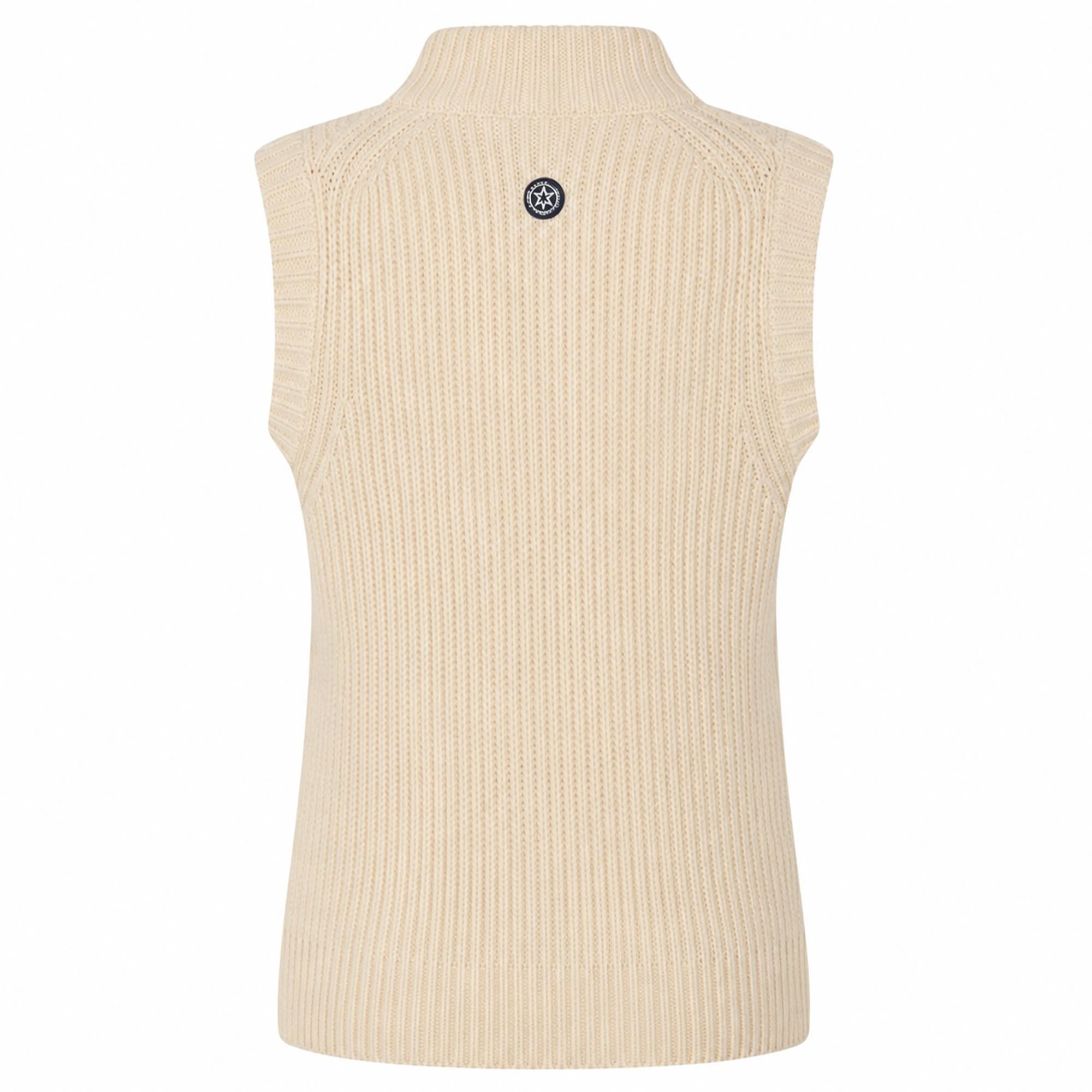 Swing Out Sister Carmen Rib Knit Ladies Golf Pullover Parchment Powder