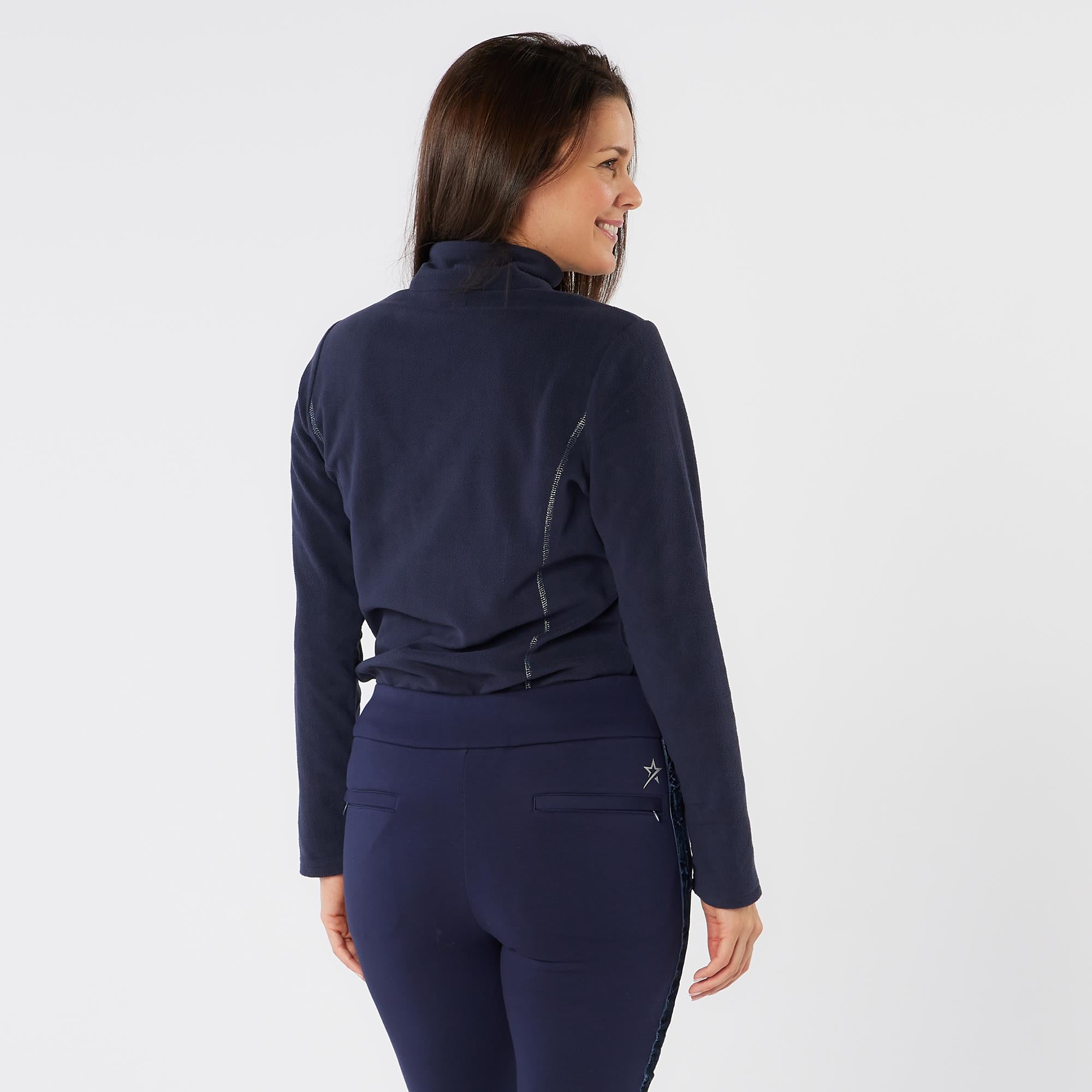 Swing Out Sister Frankie Quarter Zip Ladies Golf Fleece Navy Blazer