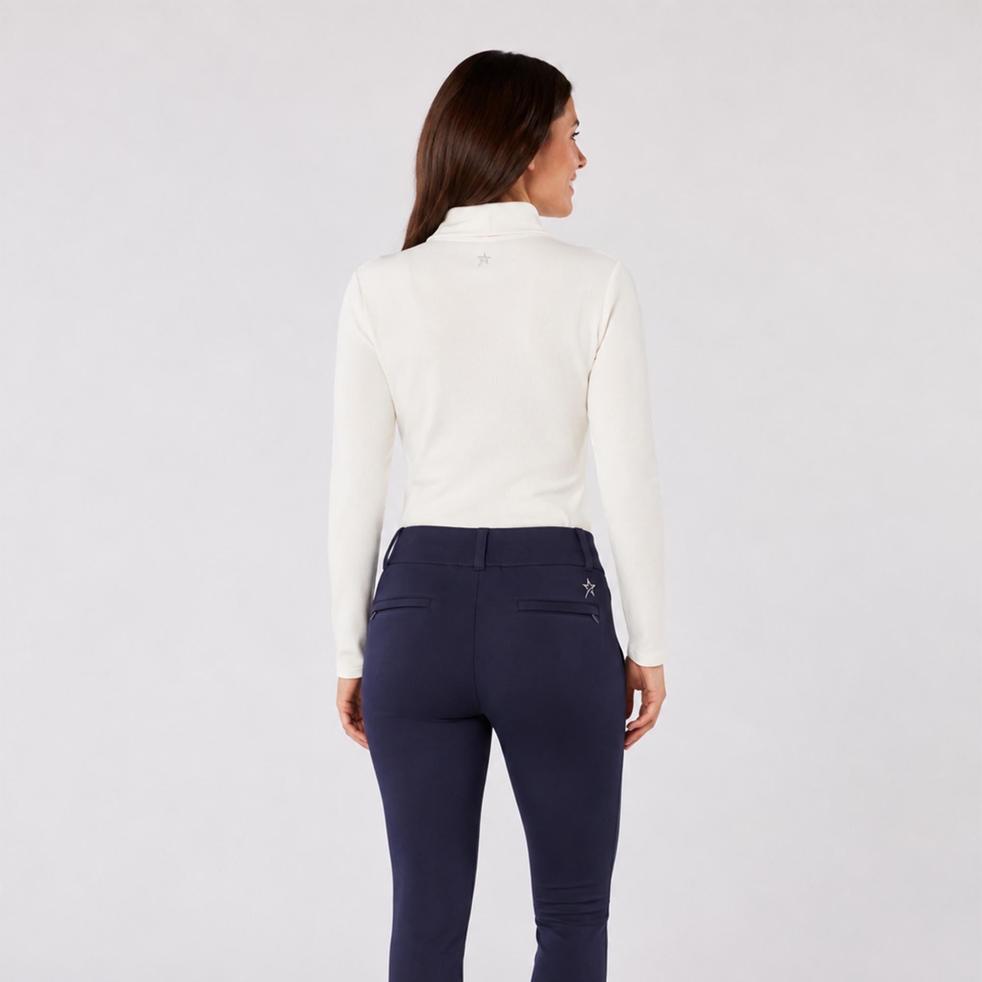 Swing Out Sister Natasha Ribbed Ladies Golf Roll Neck Optic White
