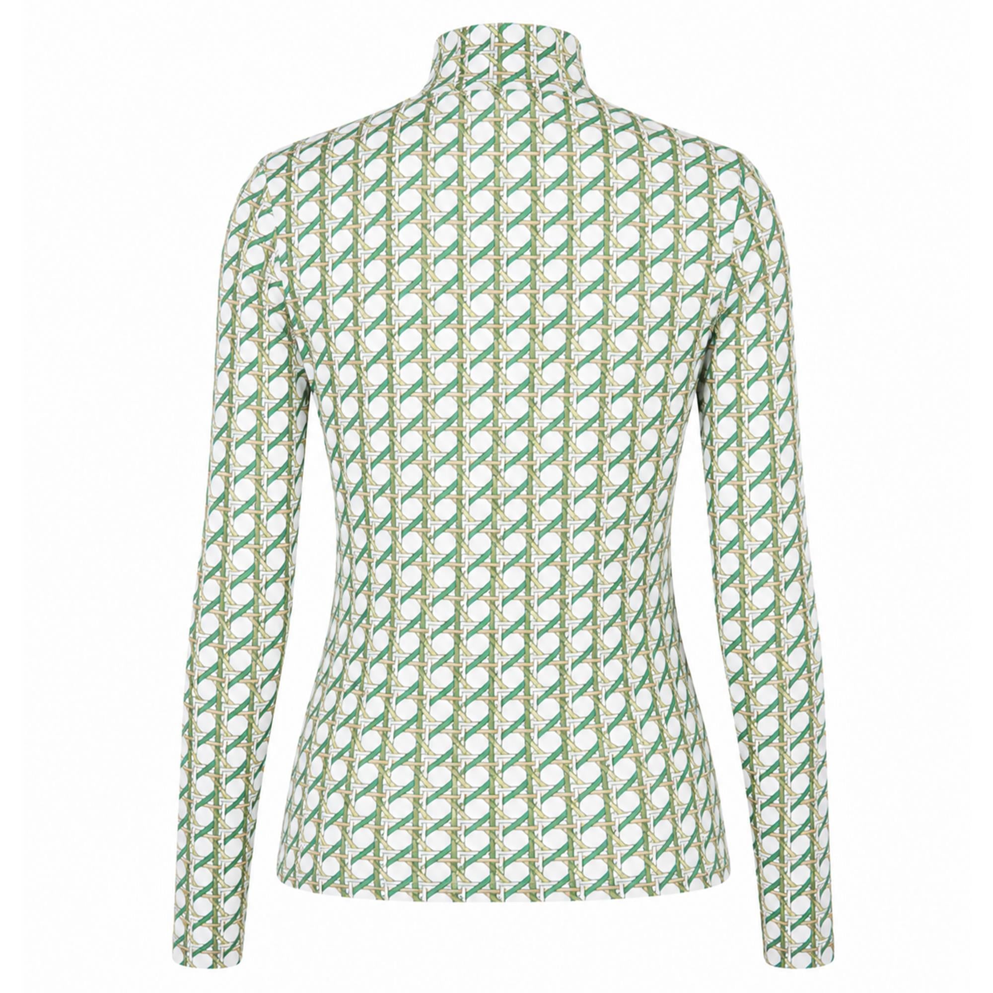 Swing Out Sister Paloma Pattern Ladies Golf Roll Neck Noughty Green