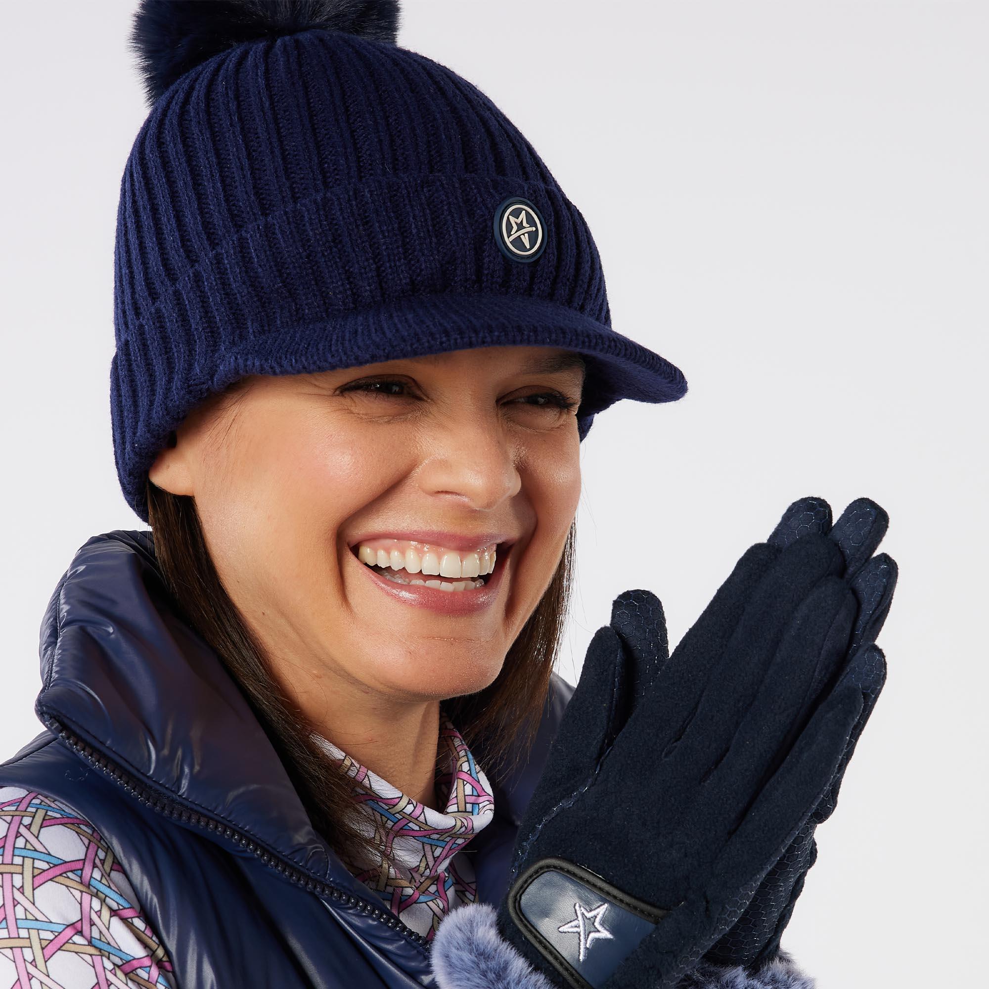 Swing Out Sister Polly Peak Bobble Hat Twilight Blue