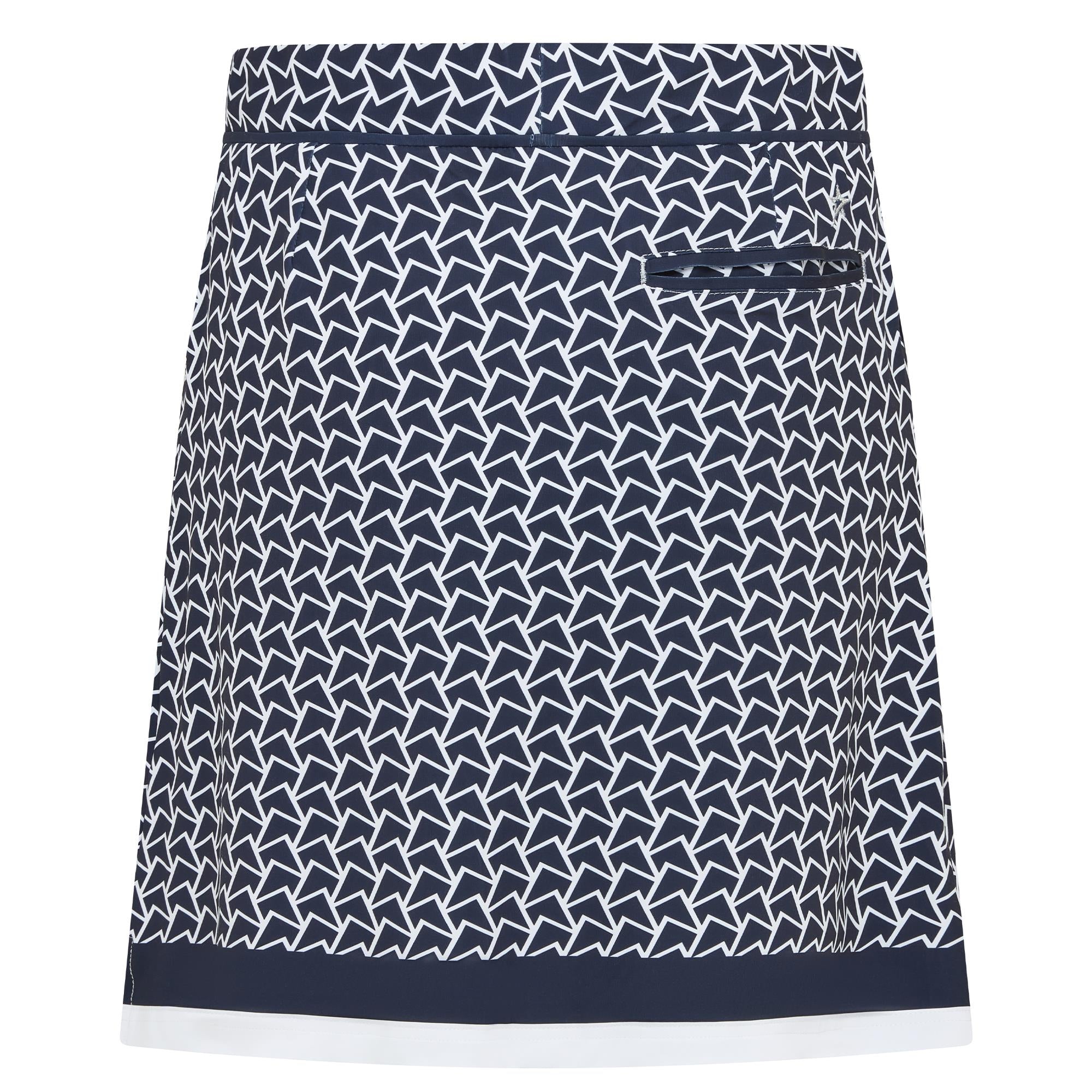Swing Out Sister Octavia Pattern Ladies Golf Skort Megabyte Navy