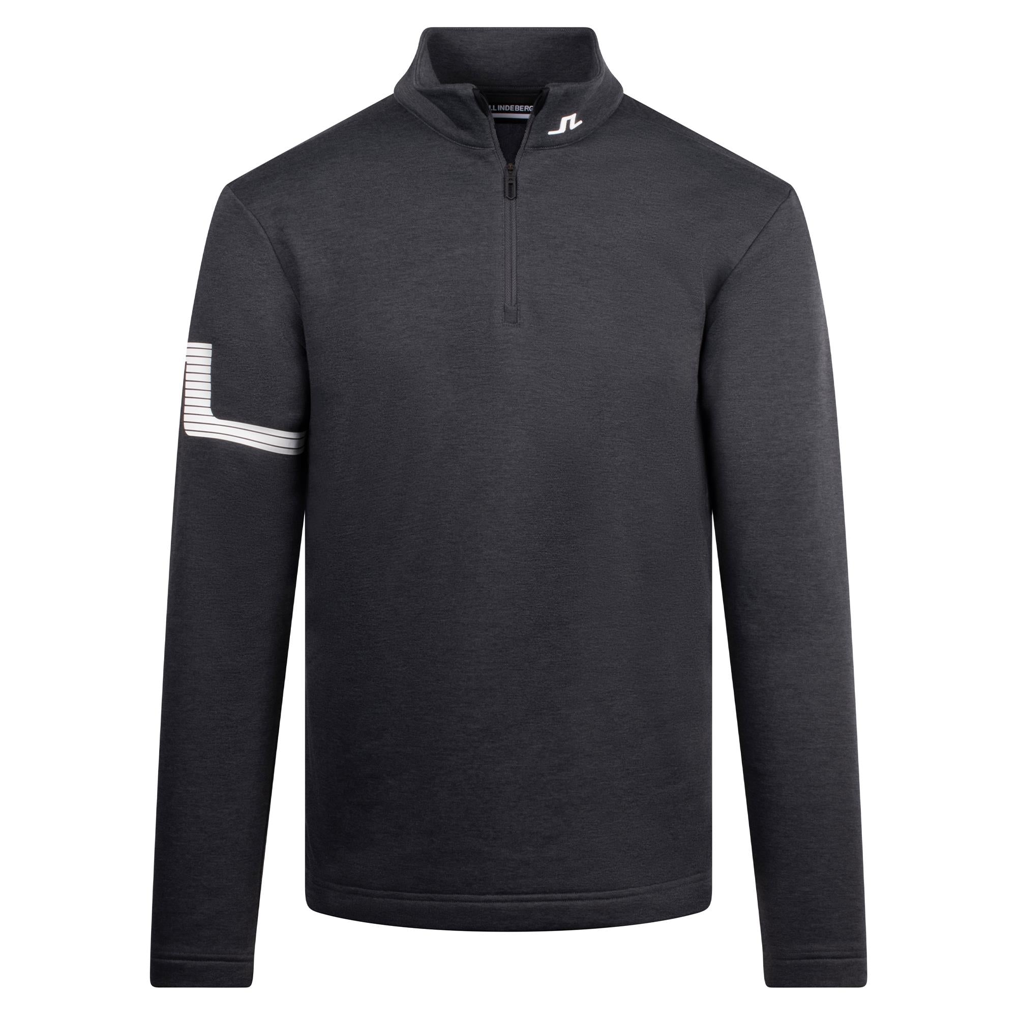 J.Lindeberg Heath Strike Men's Golf Mid Layer – Front View Asphalt
