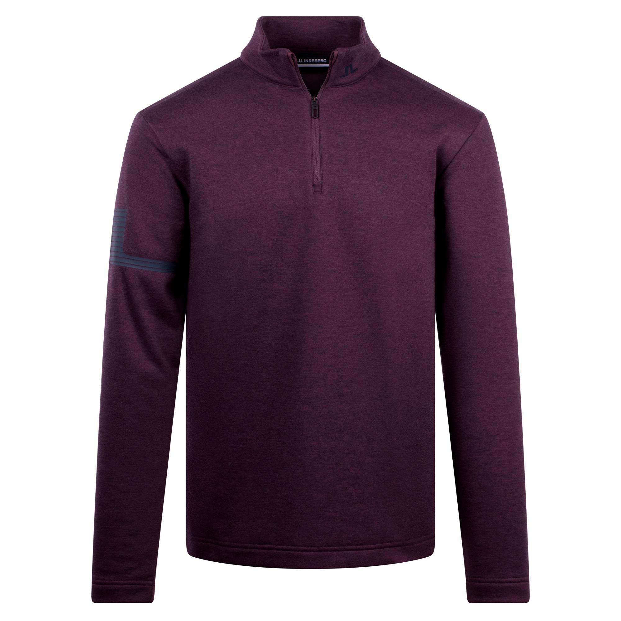 J.Lindeberg Heath Strike Men's Golf Mid Layer – Front View Huckleberry
