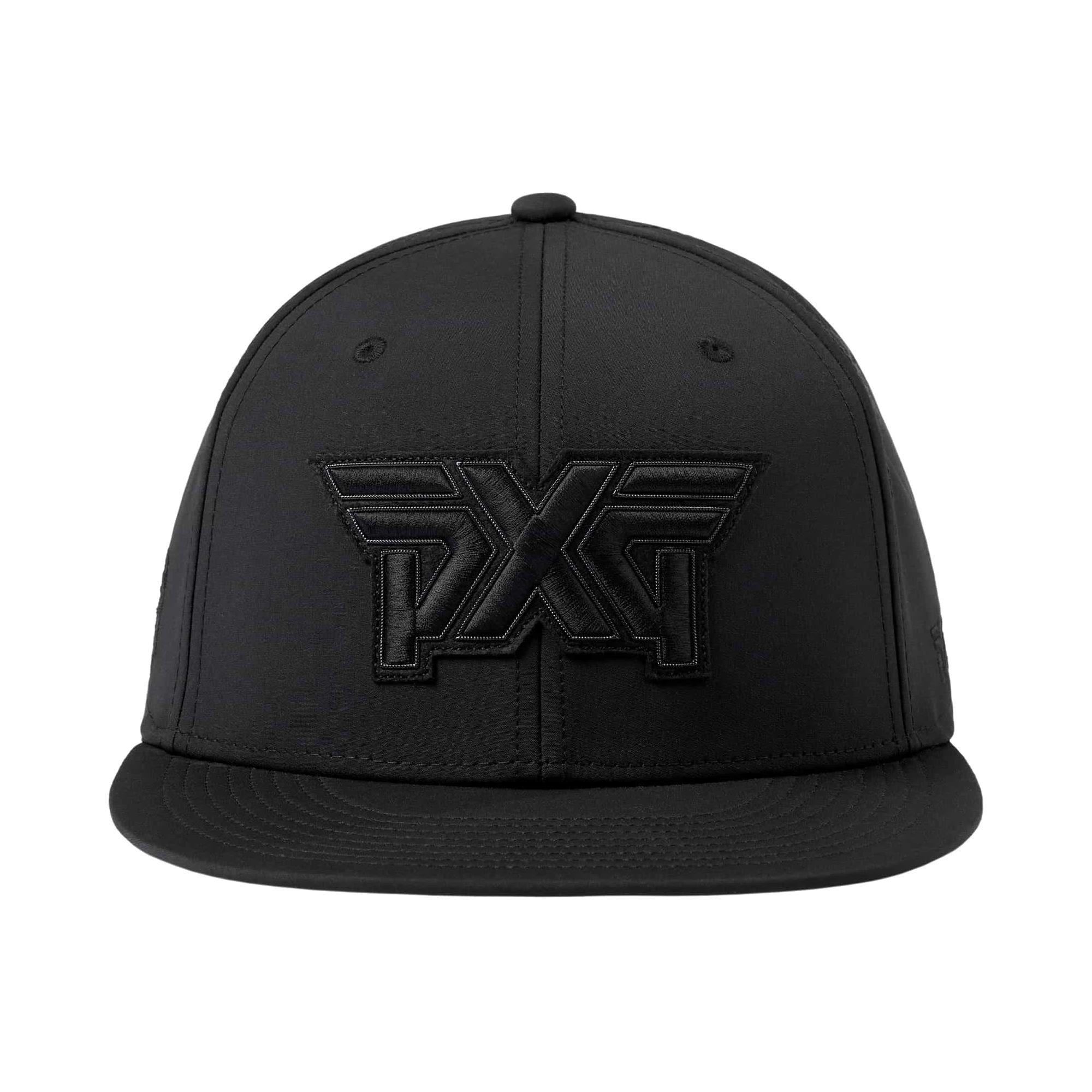PXG Darkness 6-Panel Golf Cap – Black Front View